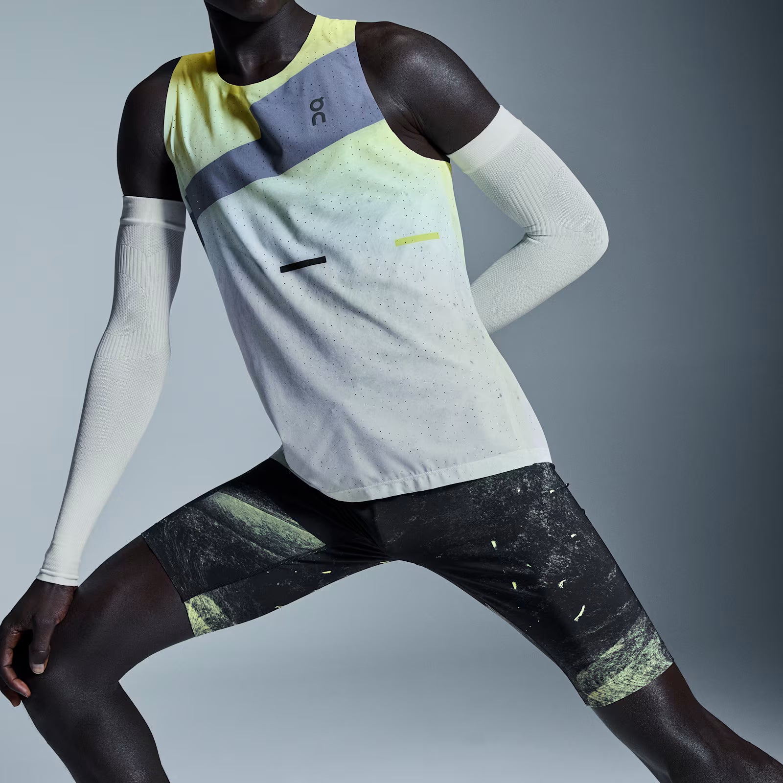 On Race Singlet Limelight | Glacier