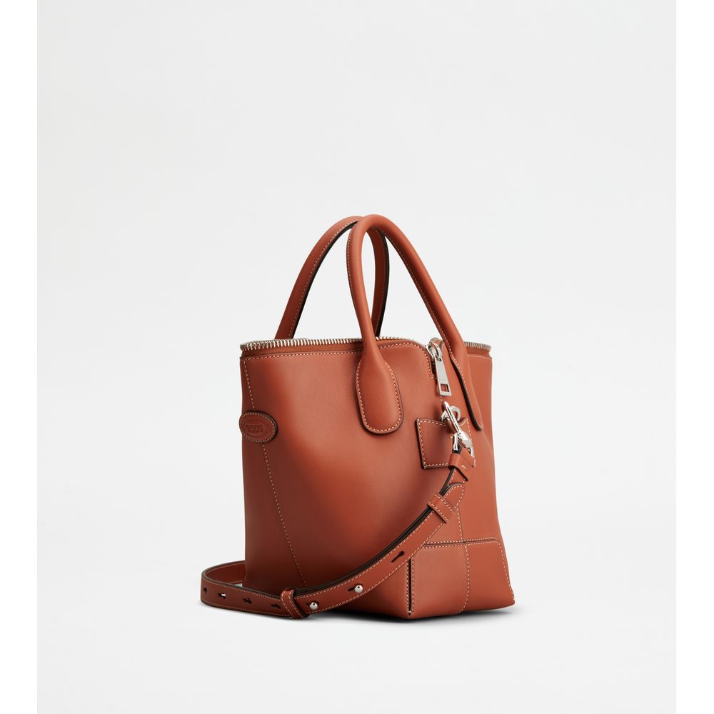 Tods Di Bag Swing In Leather Mini Brown