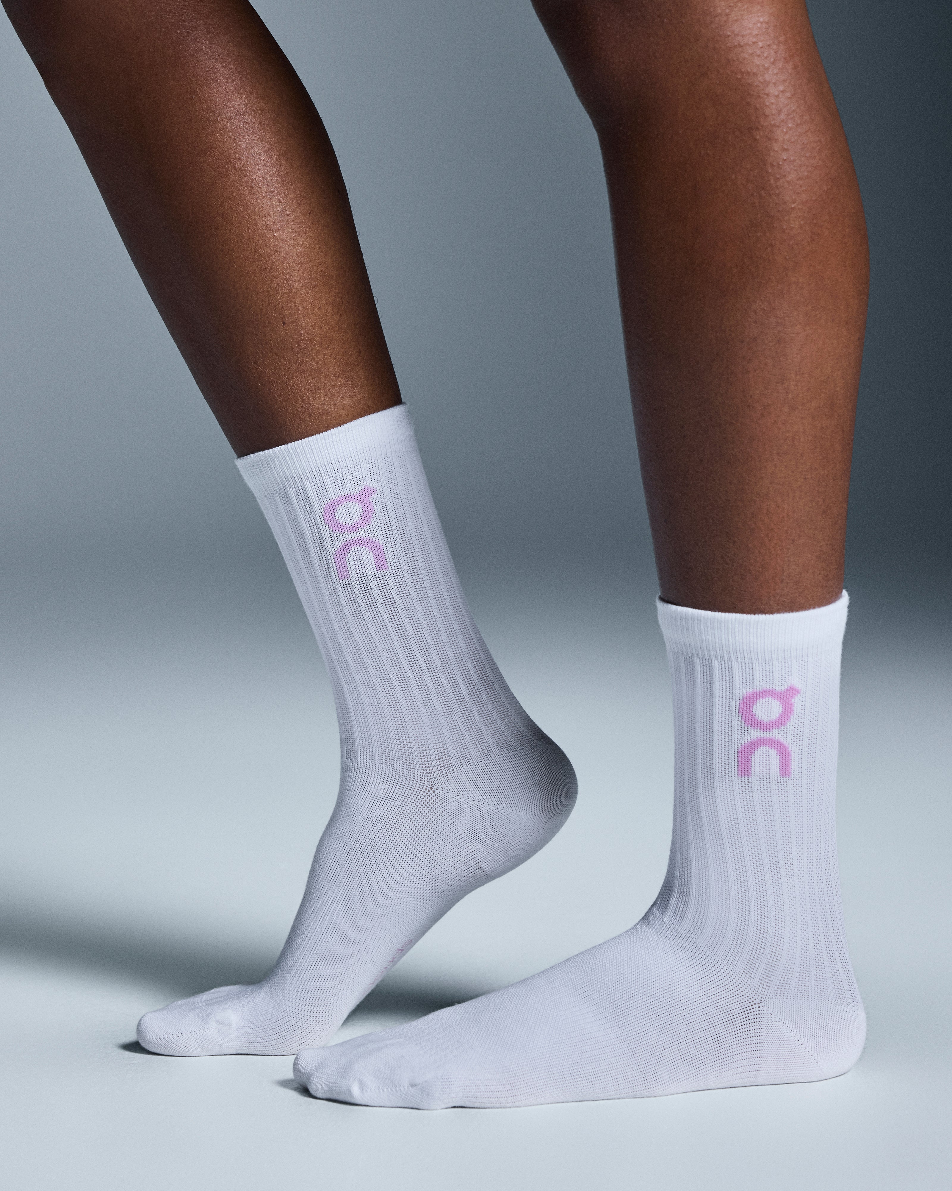 On Logo Sock High 3P Mauve | Raspberry