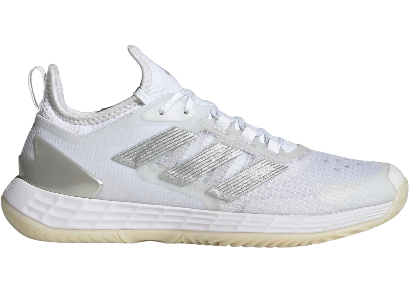 Adidas Adizero Ubersonic 4.1 Cloud White Silver Metallic Grey (Women'S)