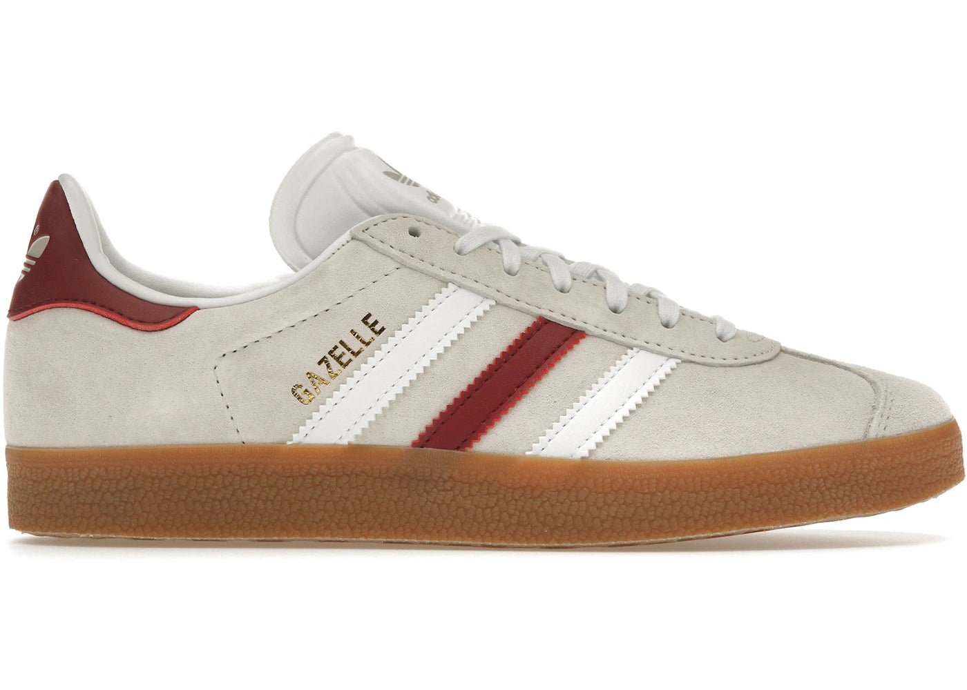 adidas Originals Gazelle Alumina/Ftwr White/C Burgundy Men's Shoes, Alumnia/White/Burgundy, Size: 9