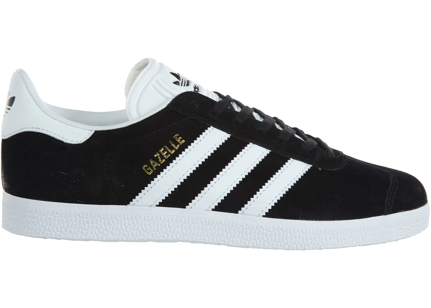 Adidas Gazelle Black White-Gold Metallic (Women'S)