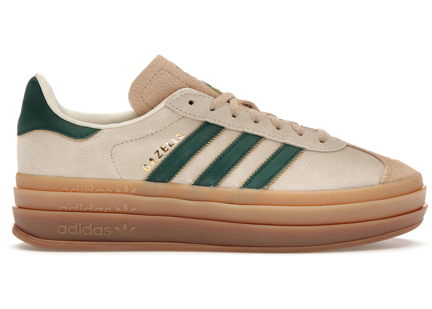 Adidas Gazelle Bold Magic Beige Collegiate Green (Women'S)
