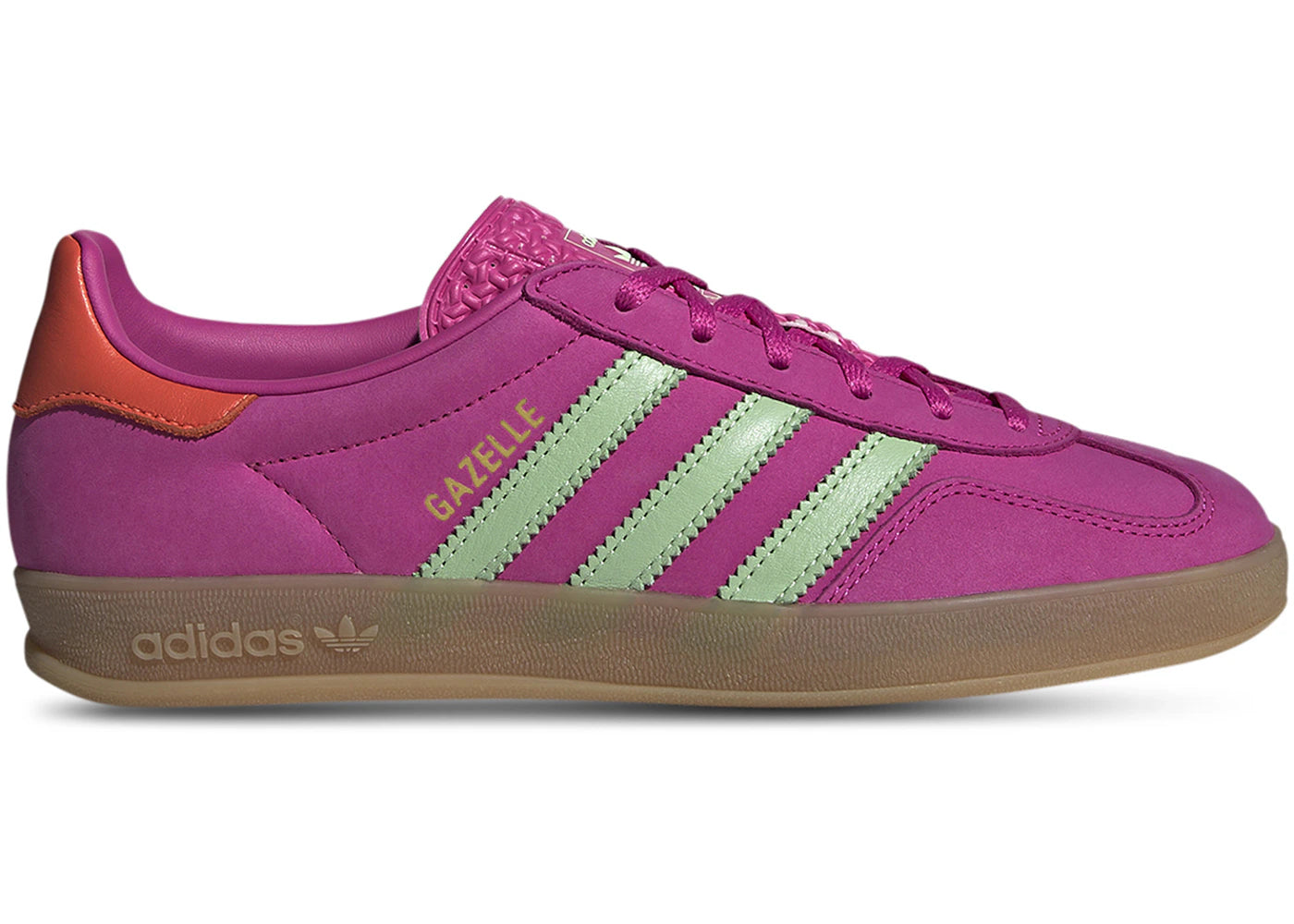 Adidas Gazelle Indoor Semi Lucid Fuchsia Semi Green Spark Coral (Women'S) UK