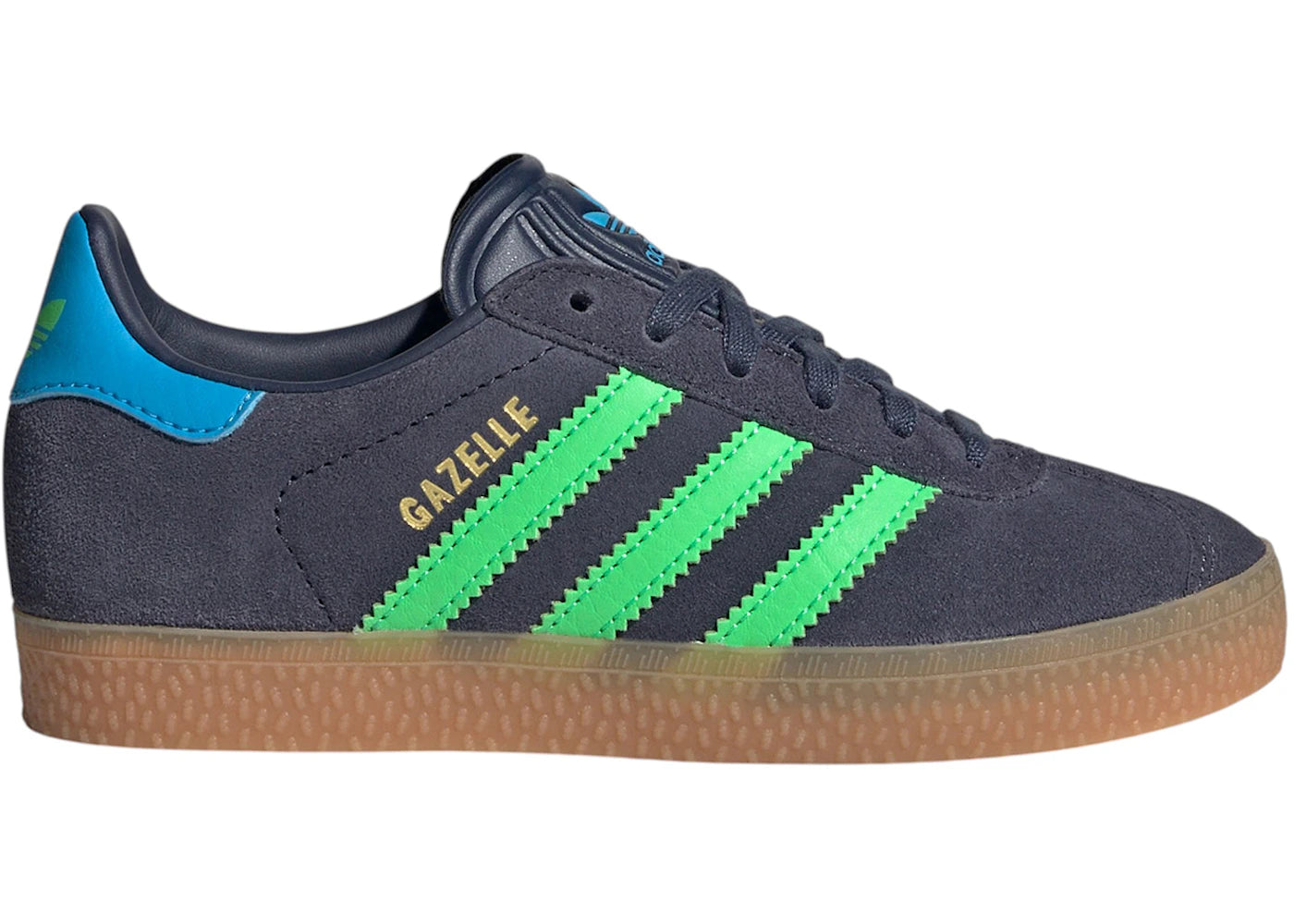 Adidas Gazelle Shadow Navy Screaming Green (Ps)