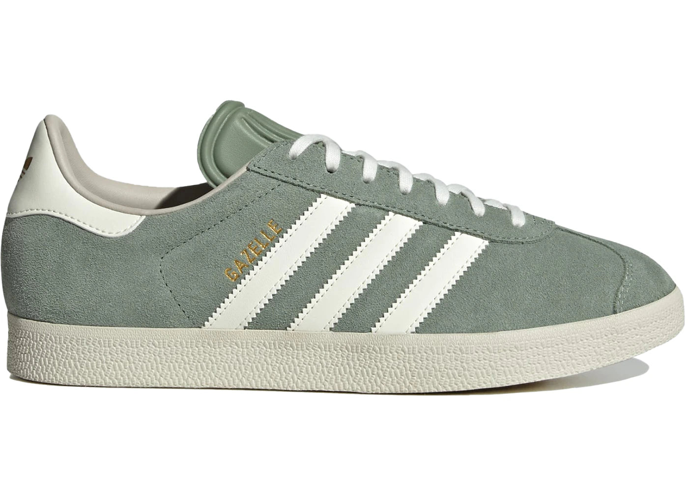 Adidas Gazelle Silver Green Off White