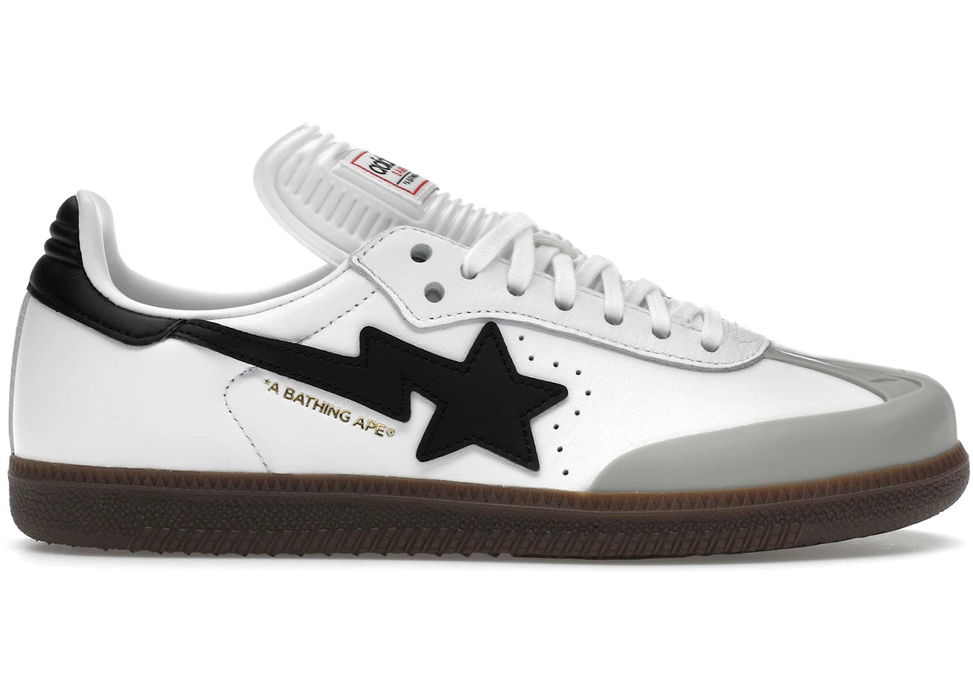 adidas samba bape white black gum