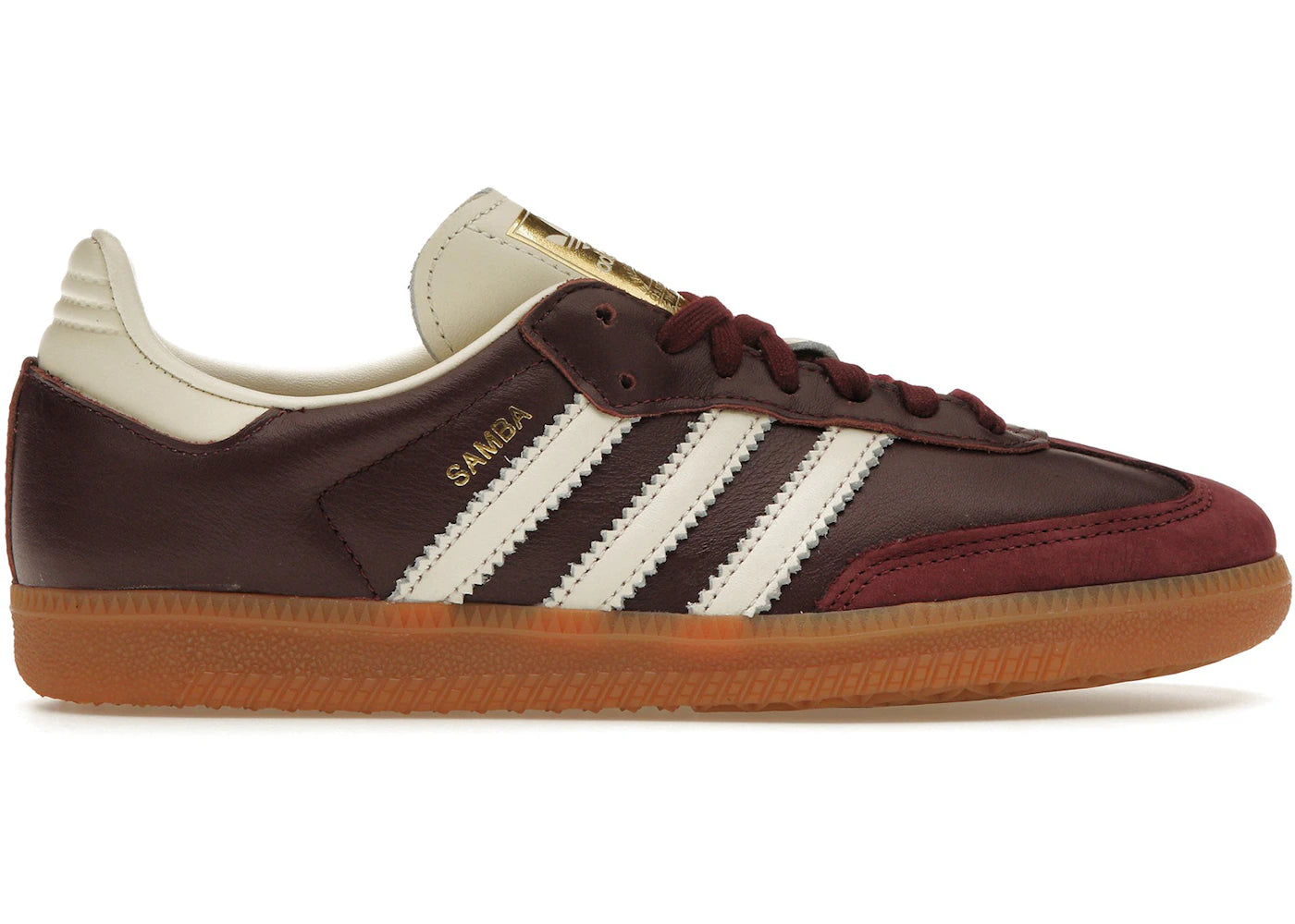 Adidas Samba Og Maroon Gold Metallic (Women'S)