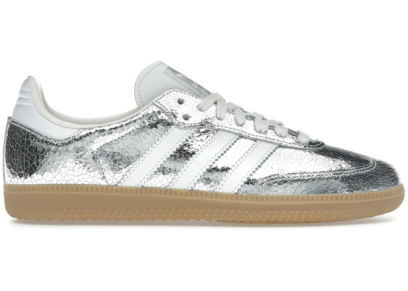 adidas gazelle silver green womens Adidas Samba Og Silver Metallic Cracked Leather (Women'S) – Kicks Machine
