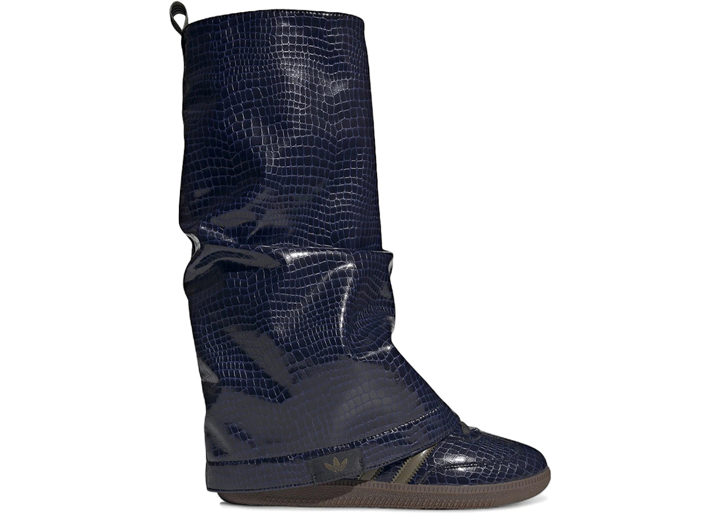 Adidas Samba Snakeskin Boot Navy Olive (Women'S)