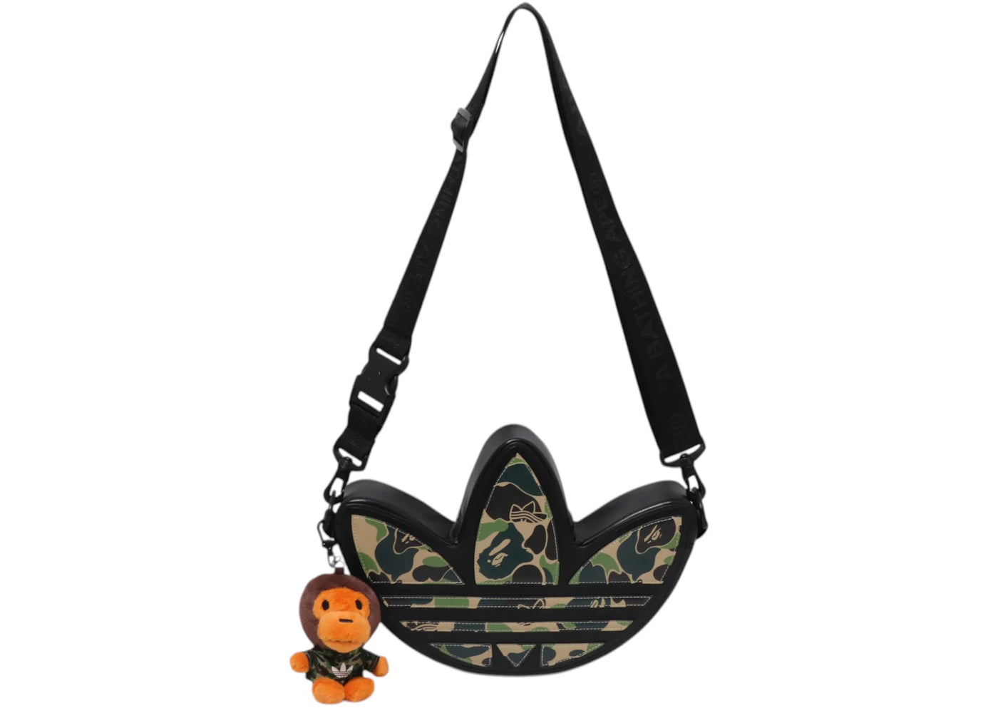 バッグ A BATHING APE x adidas Camo Shoulder Bag Adidas X Bape Camo Trefoil Shoulder Bag Black – Kicks Machine
