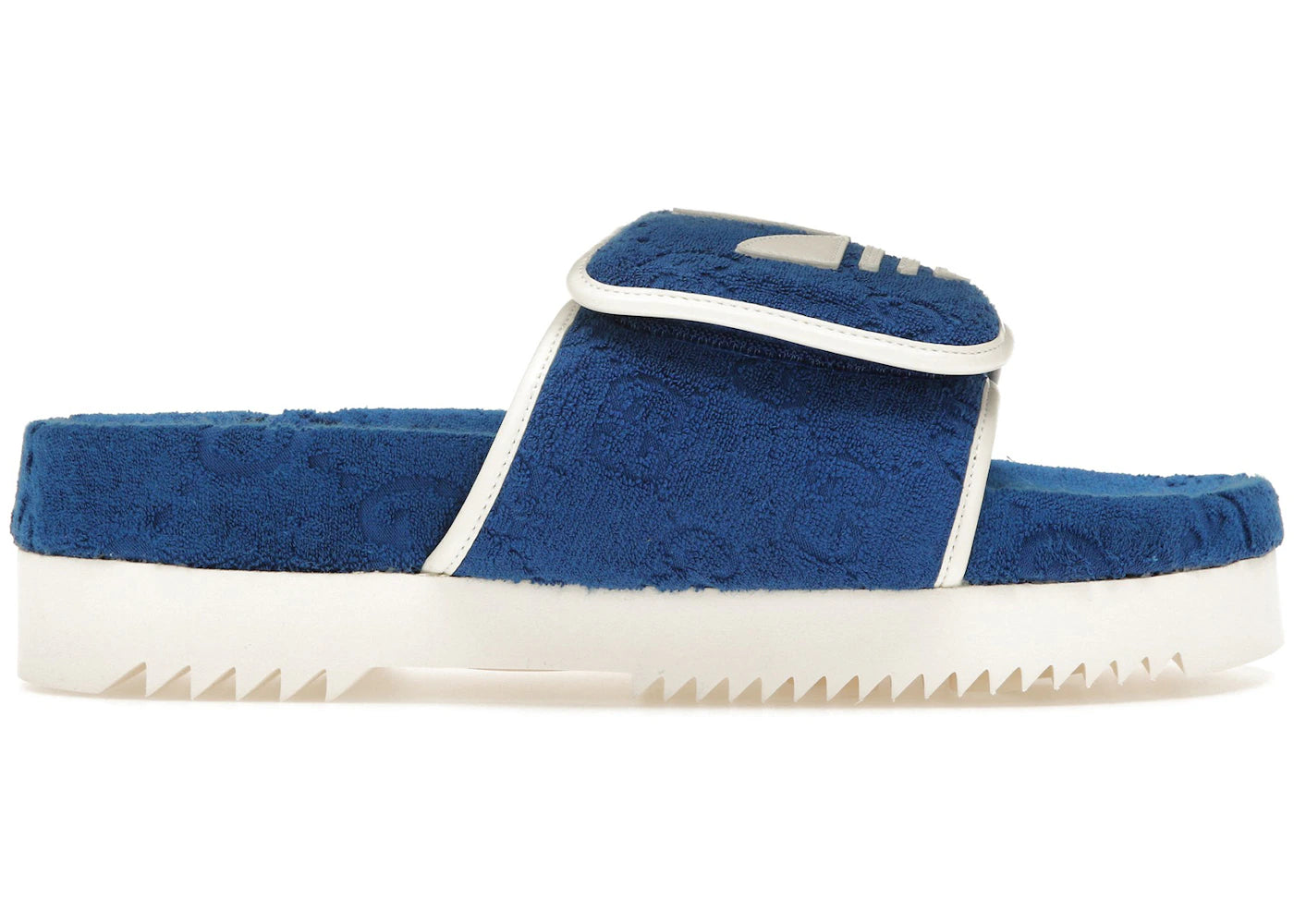 adidas x gucci gg platform sandal blue