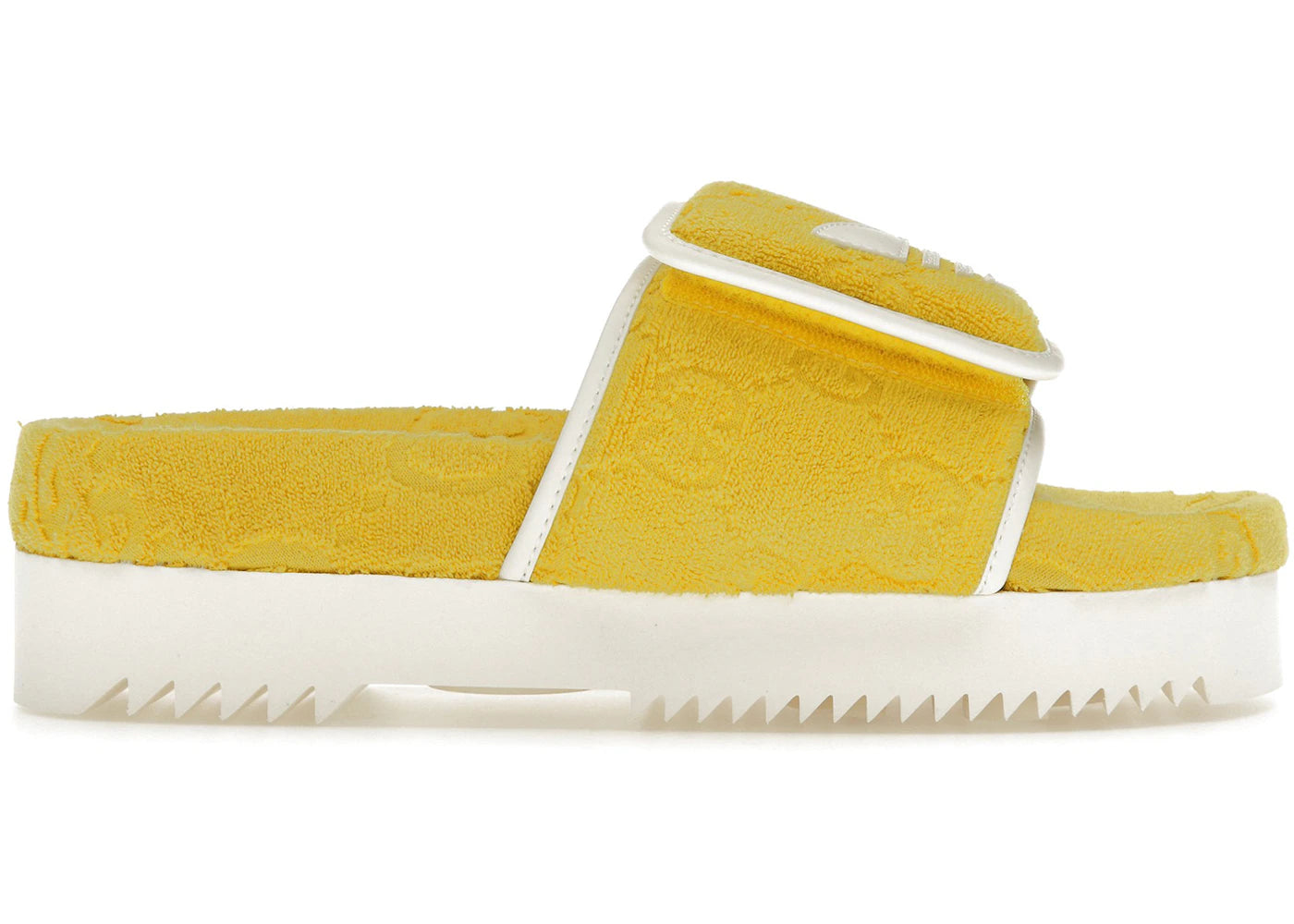 adidas x gucci gg platform sandal yellow (women's)