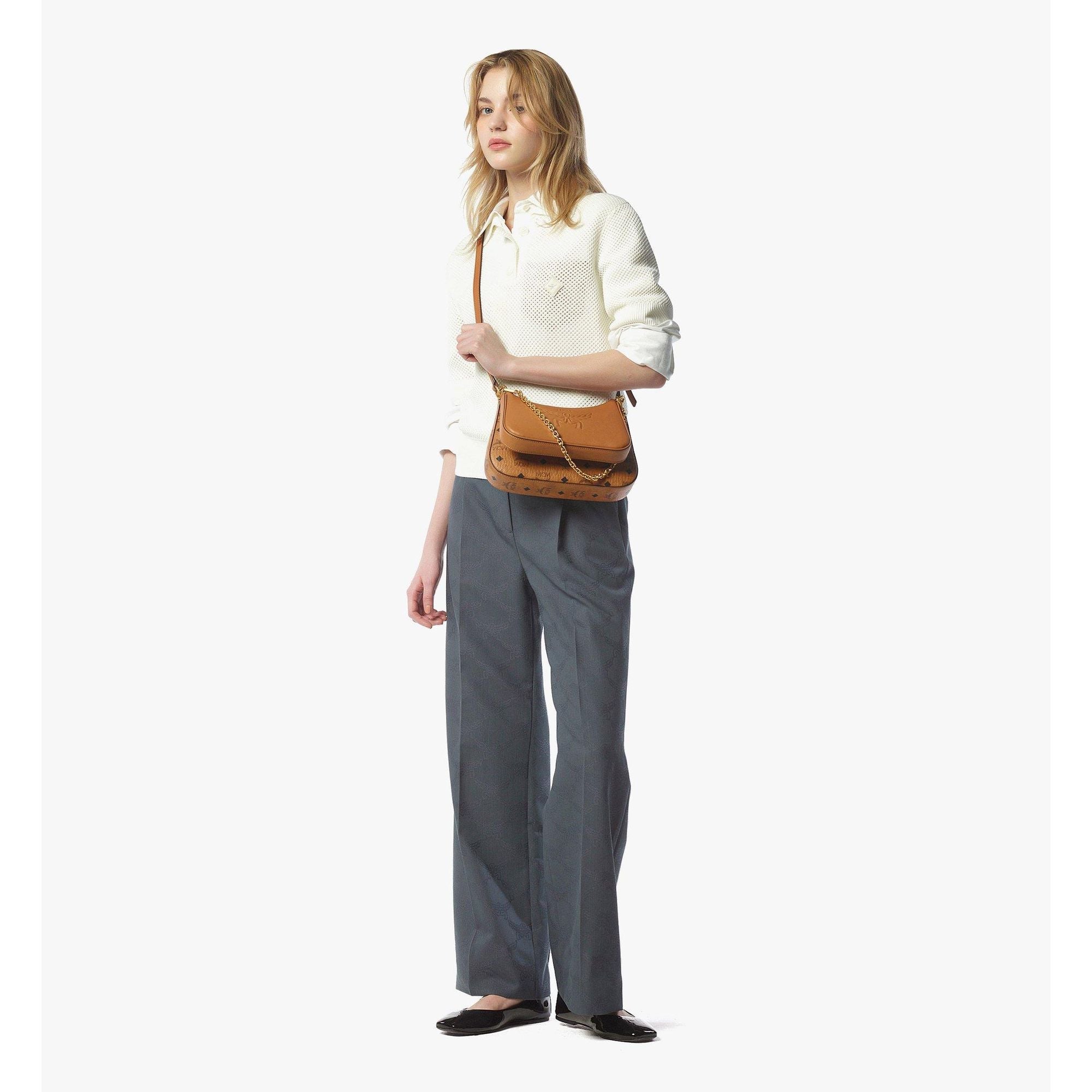 MCM Small Aren Duo Hobo in Visetos