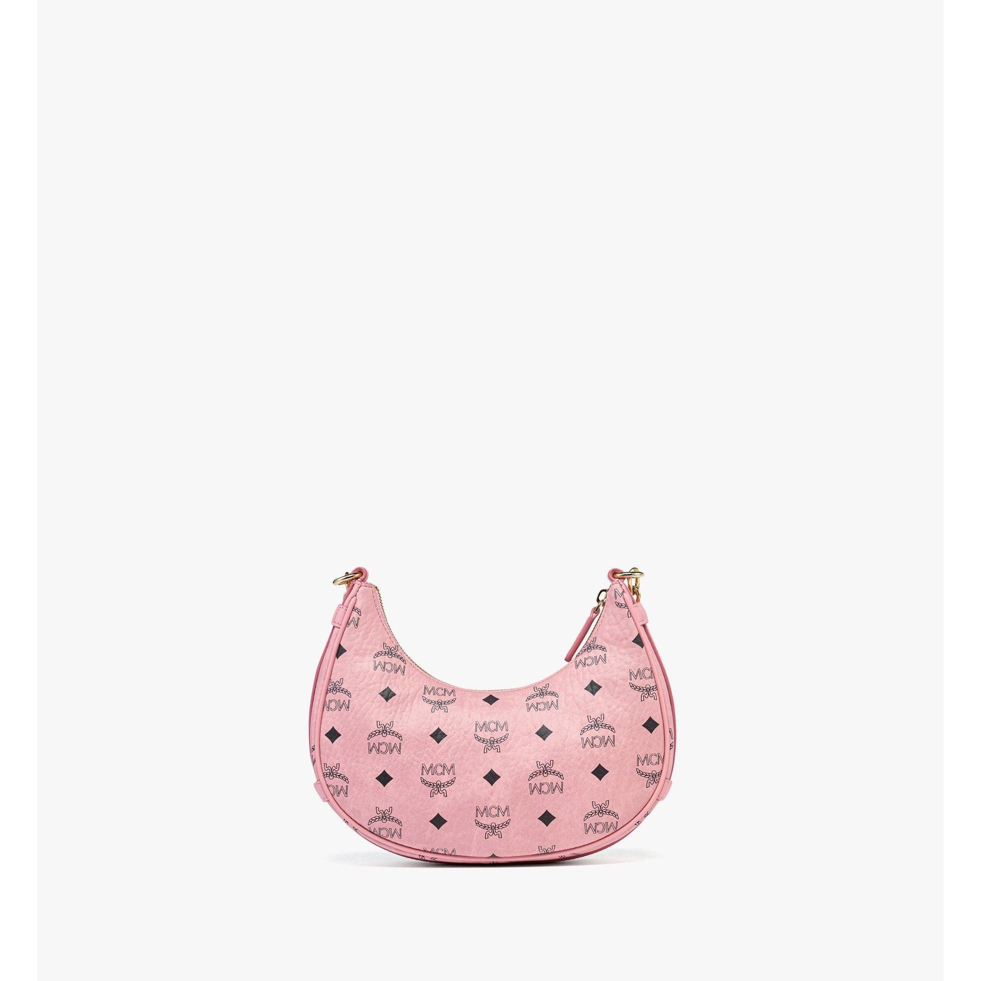 MCM Small Aren Crescent Hobo Bag in Visetos