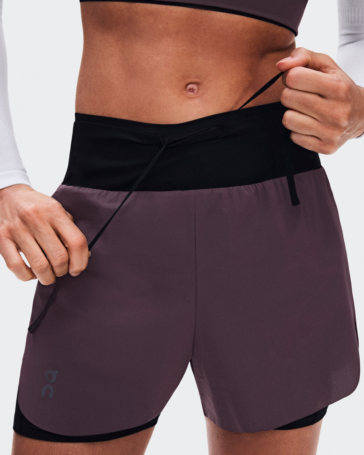 On Zero 2-In-1 Shorts Urchin | Black (Women'S)
