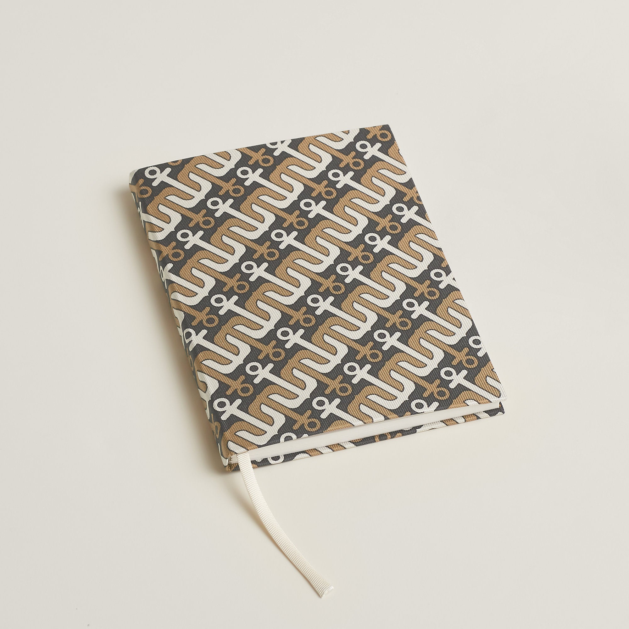 Hermes "Ancres" Silk Notebook Cha