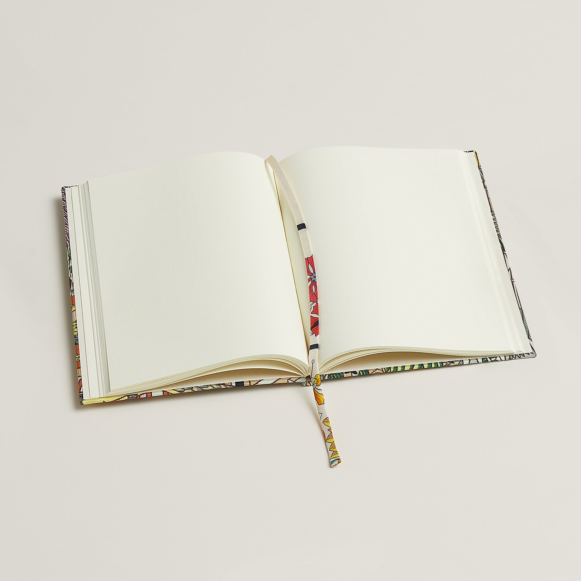 Hermes "Animapolis" Silk Notebook Mauve Ple