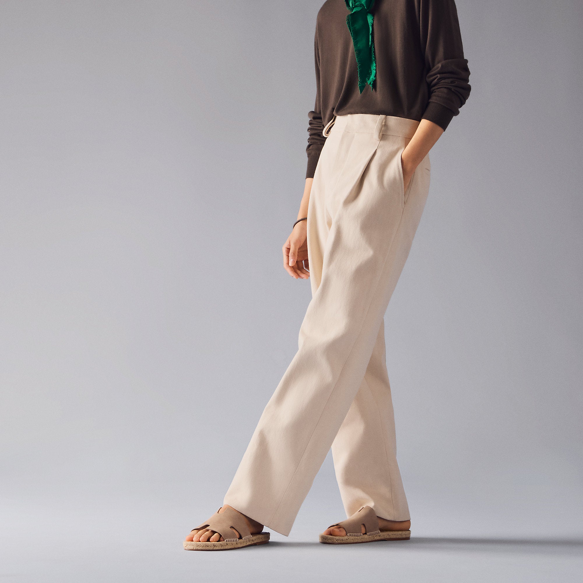 Hermes Antigua Espadrille Beige Sable