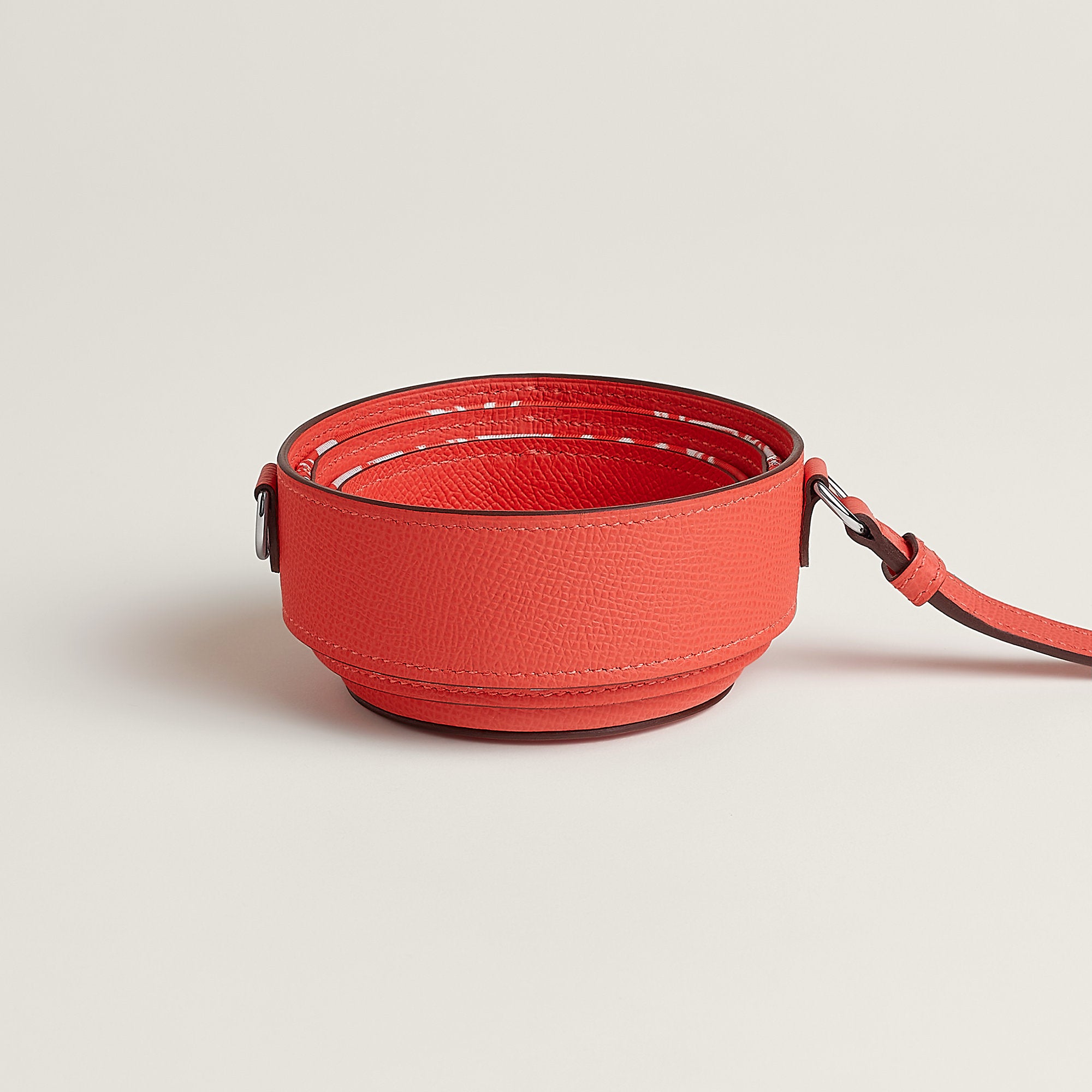 Hermes Avecsoie In The Pocket Water Bottle Holder Orange Field