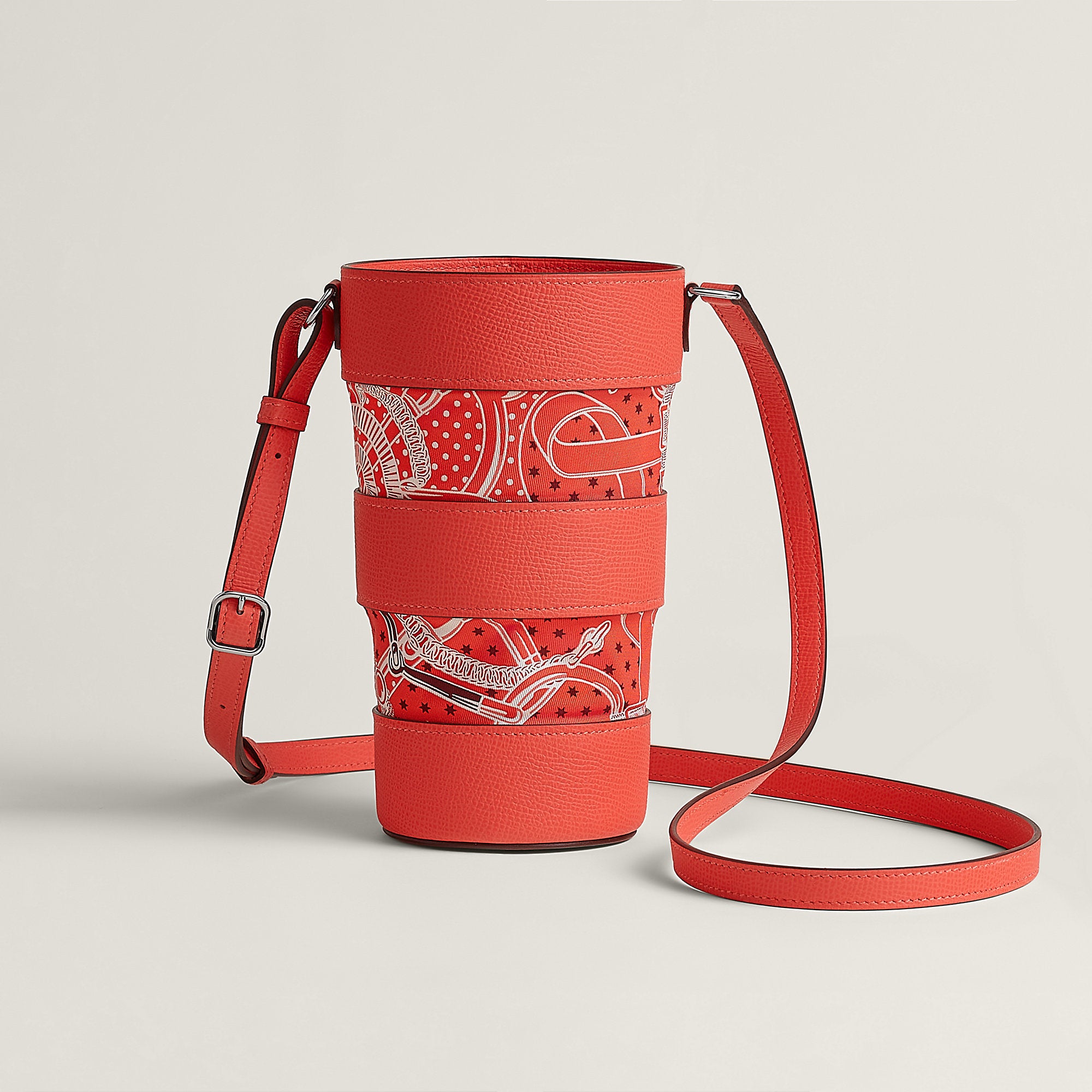 Hermes Avecsoie In The Pocket Water Bottle Holder Orange Field