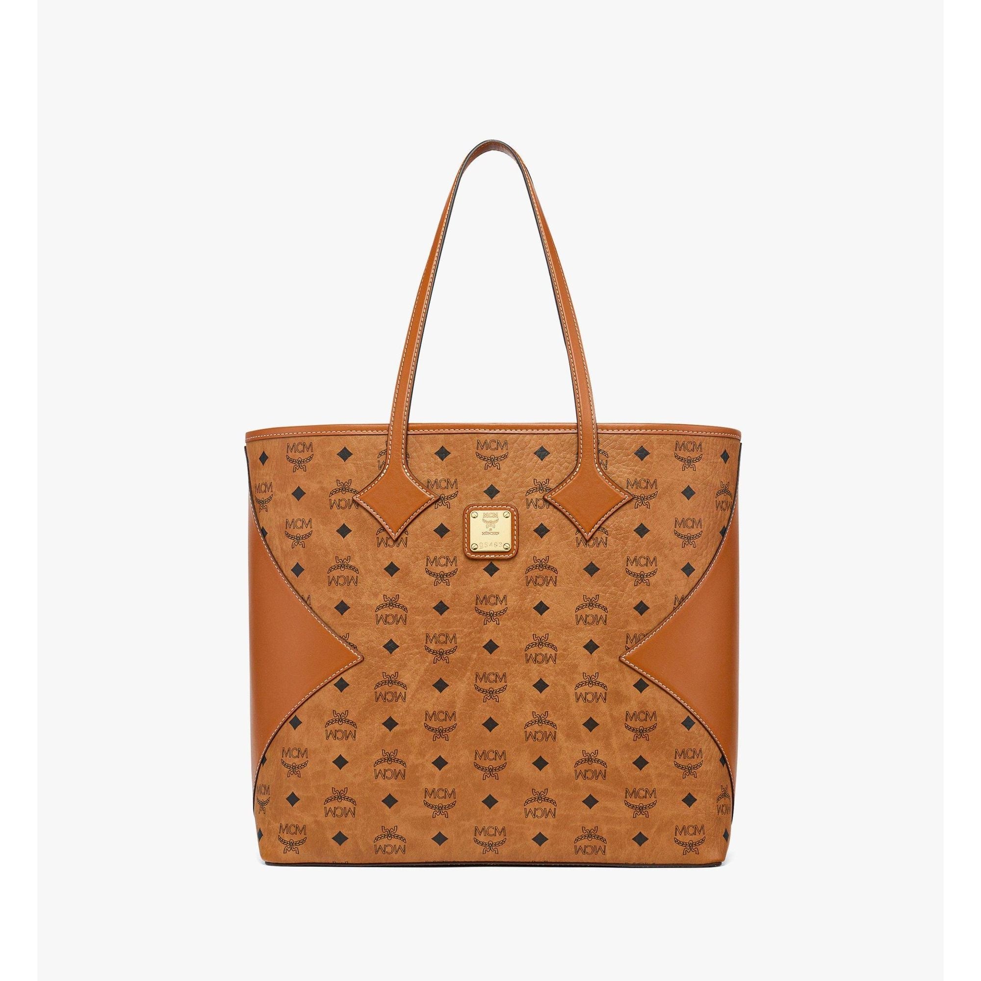 MCM Large Dia Shopper in Visetos Leather Mix