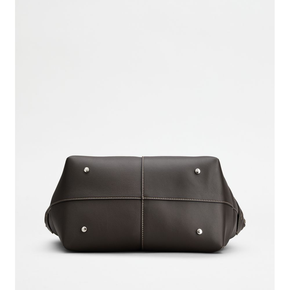 Tods Di Bag Swing In Leather Medium Brown