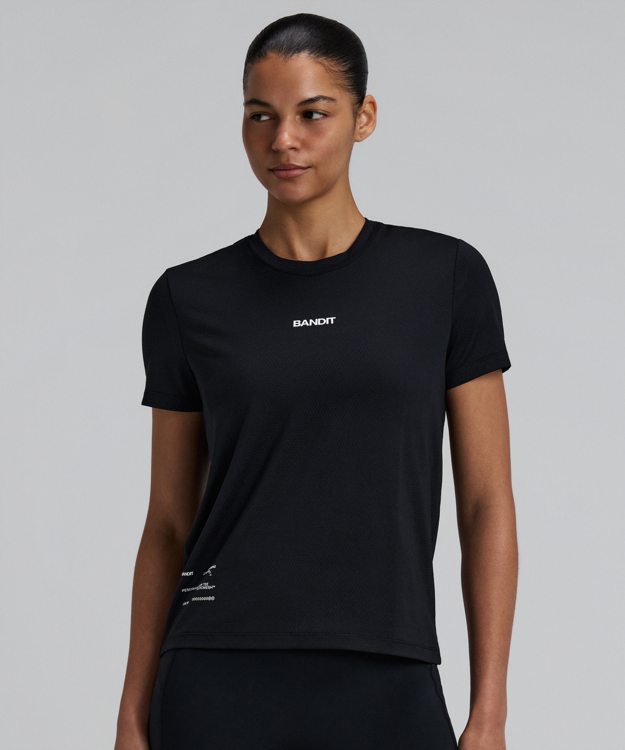 Bandit Womens Micromesh Run Tee Black