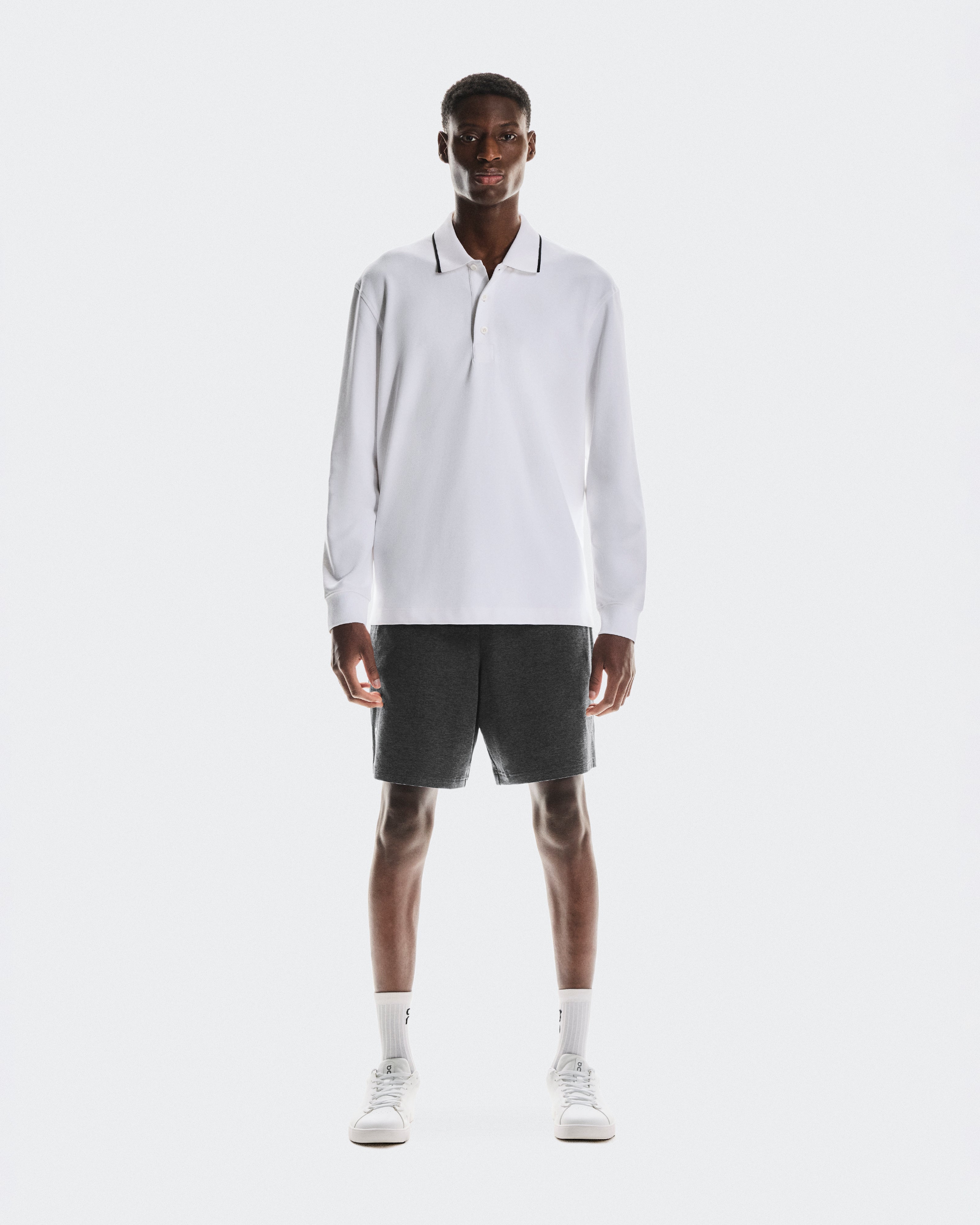 On Courtside Long-T Polo White
