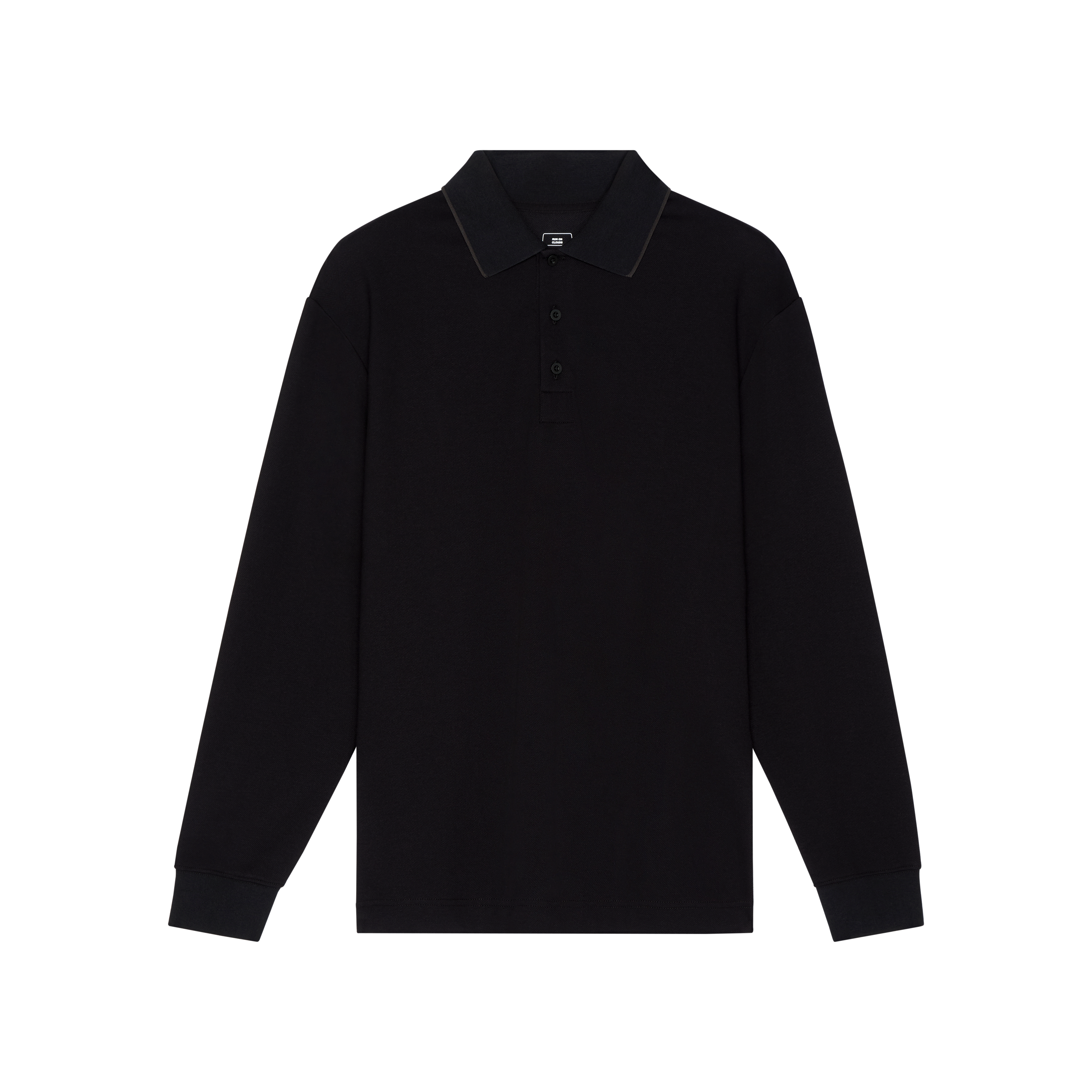 On Courtside Long-T Polo Black | Eclipse
