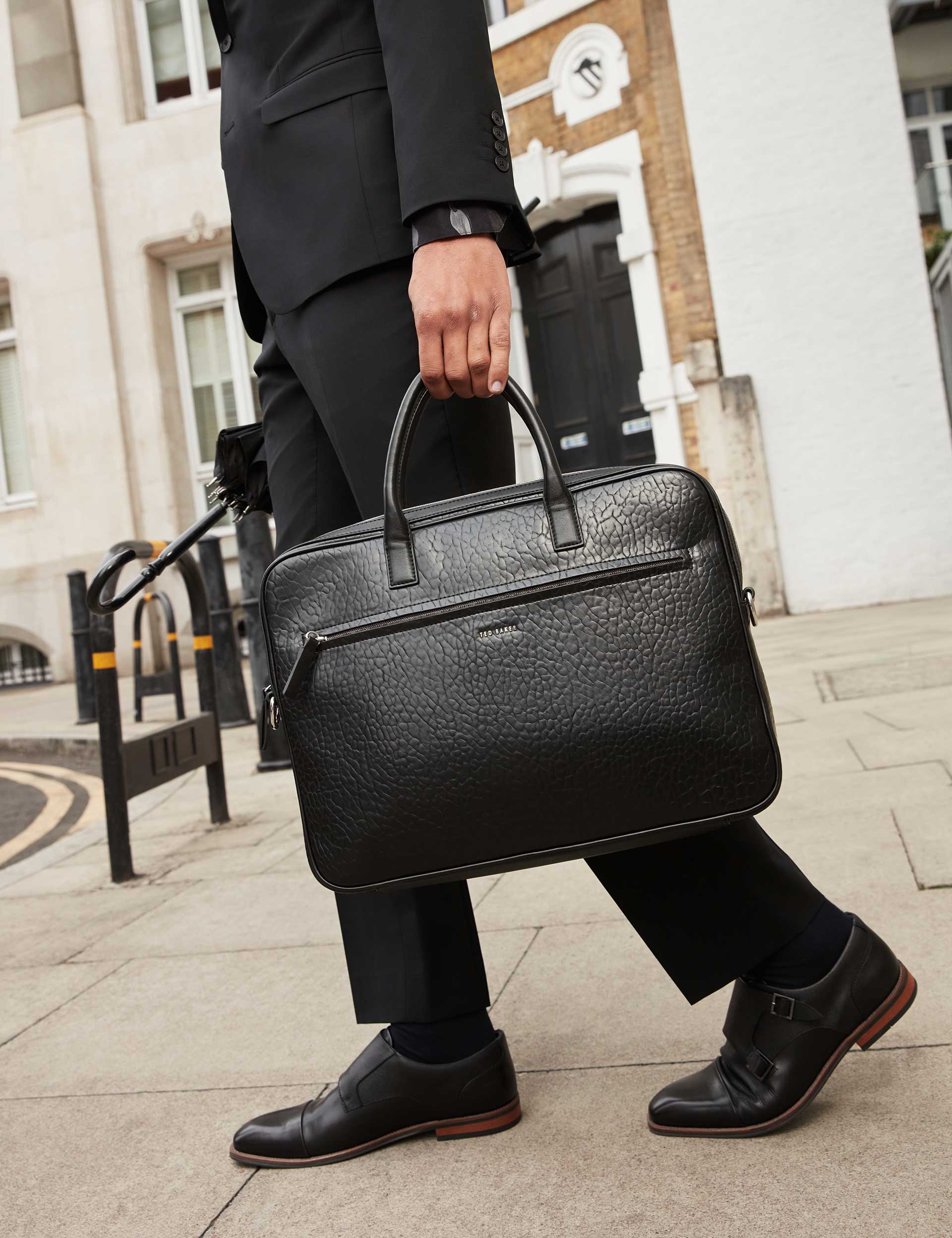 Ted Baker Pedrro 15Inch Pebbled Faux Leather Laptop Bag
