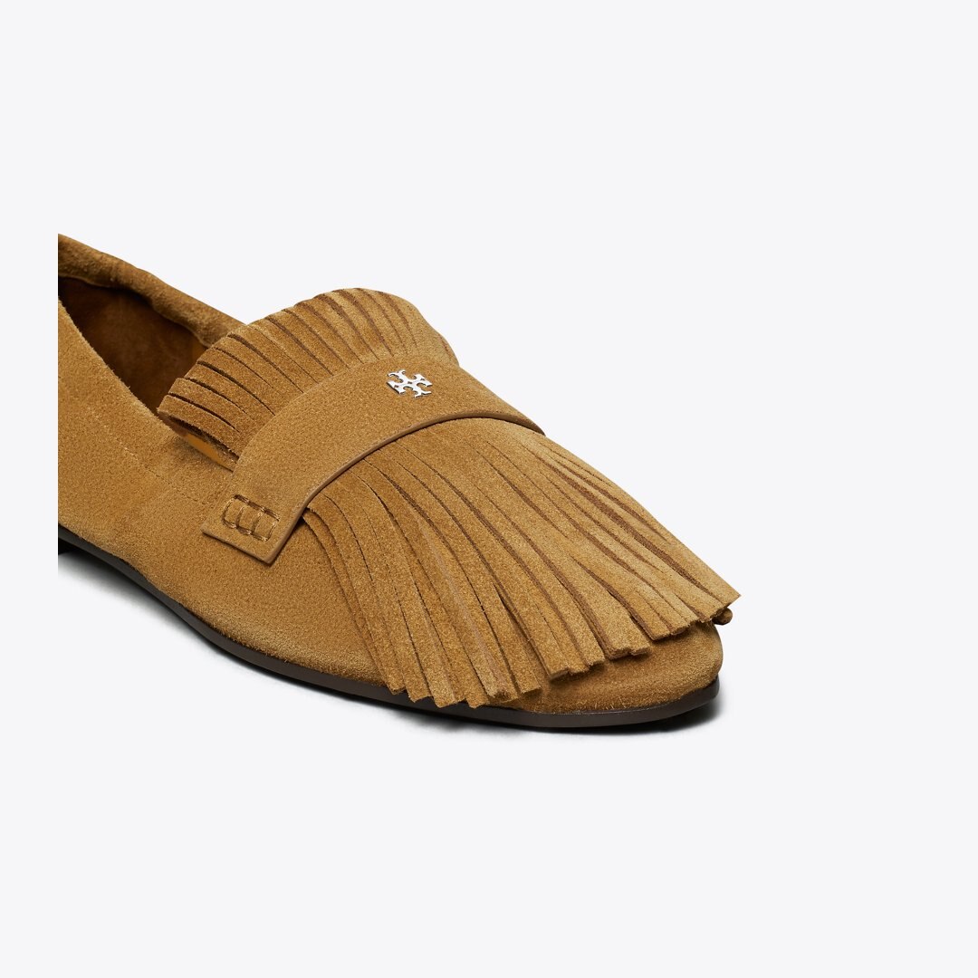 Tory Burch Ballet Fringe Loafer TOFFEE