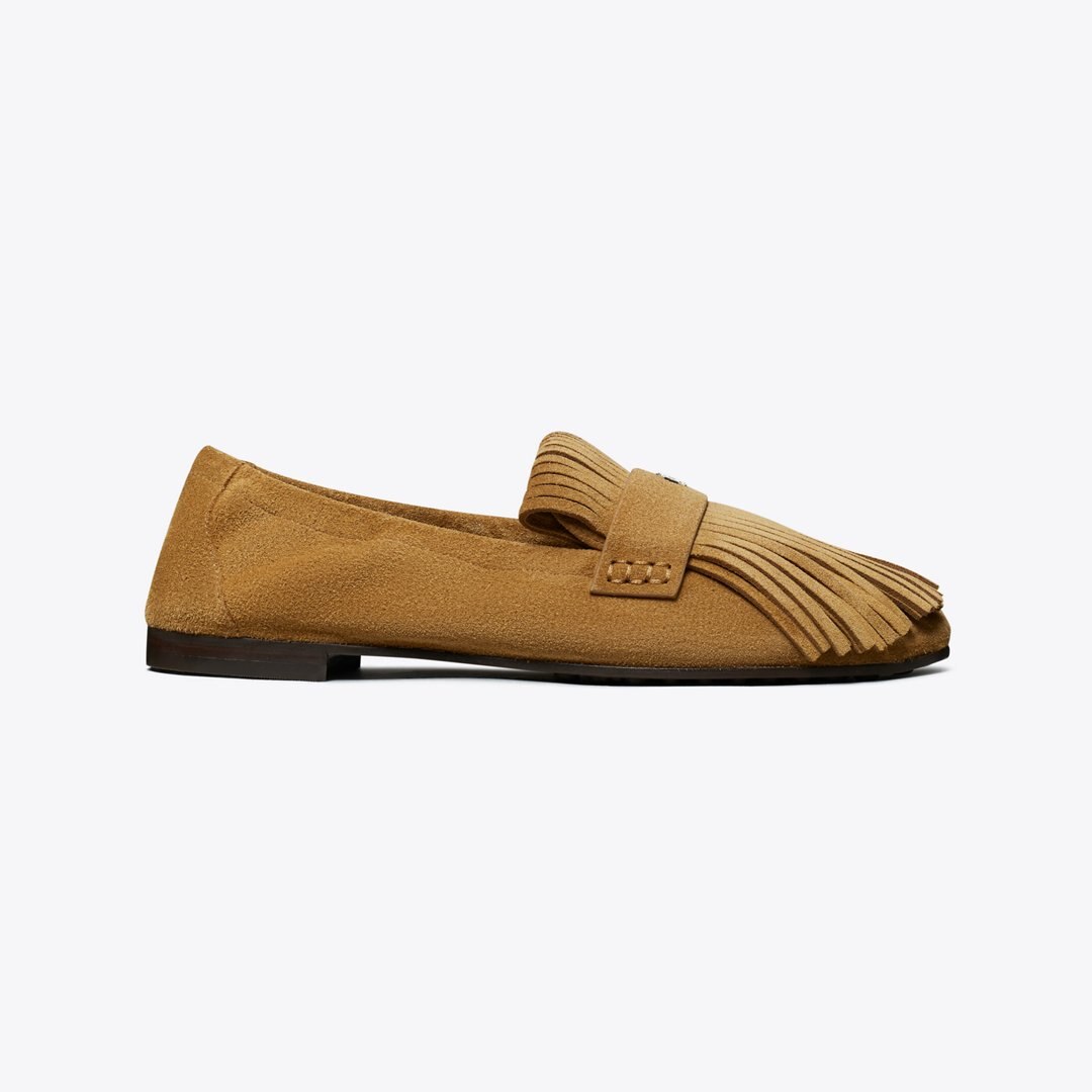 Tory Burch Ballet Fringe Loafer WILD TABACCO