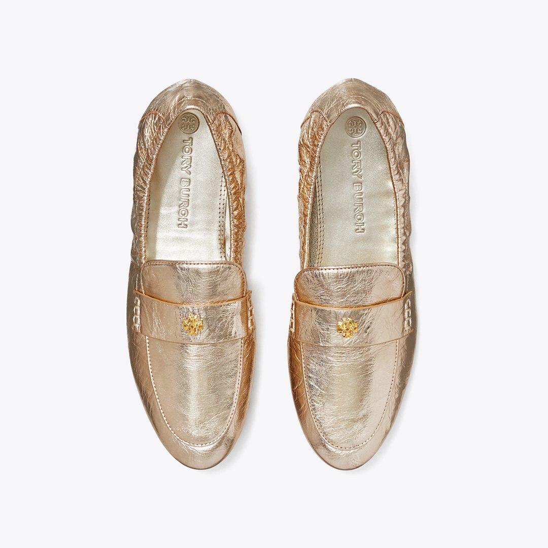 Tory Burch Ballet Loafer Spark Gold