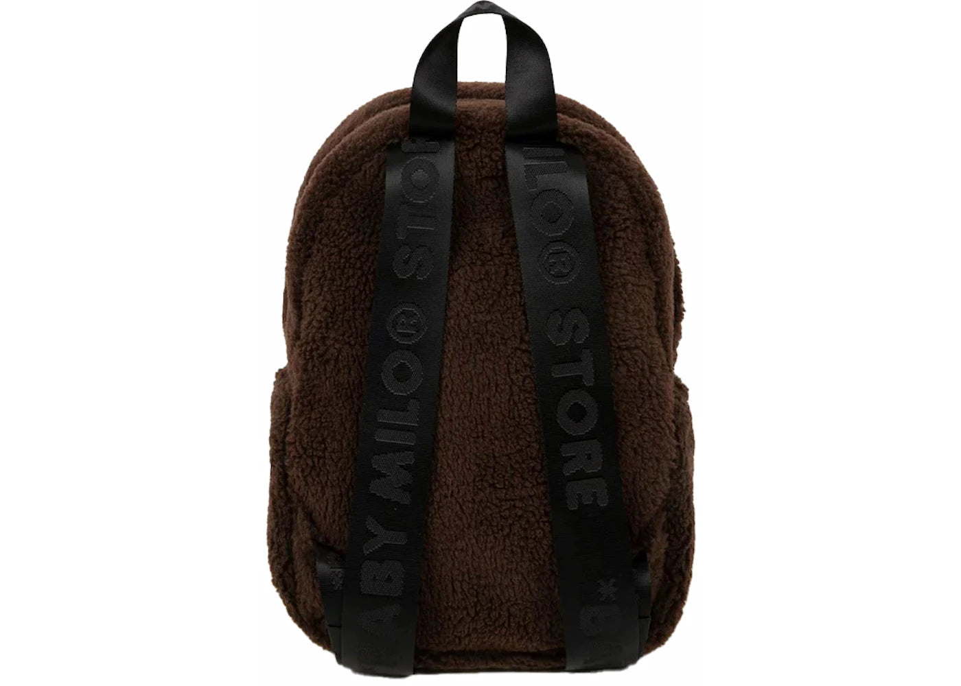 bape baby milo fur mini backpack brown