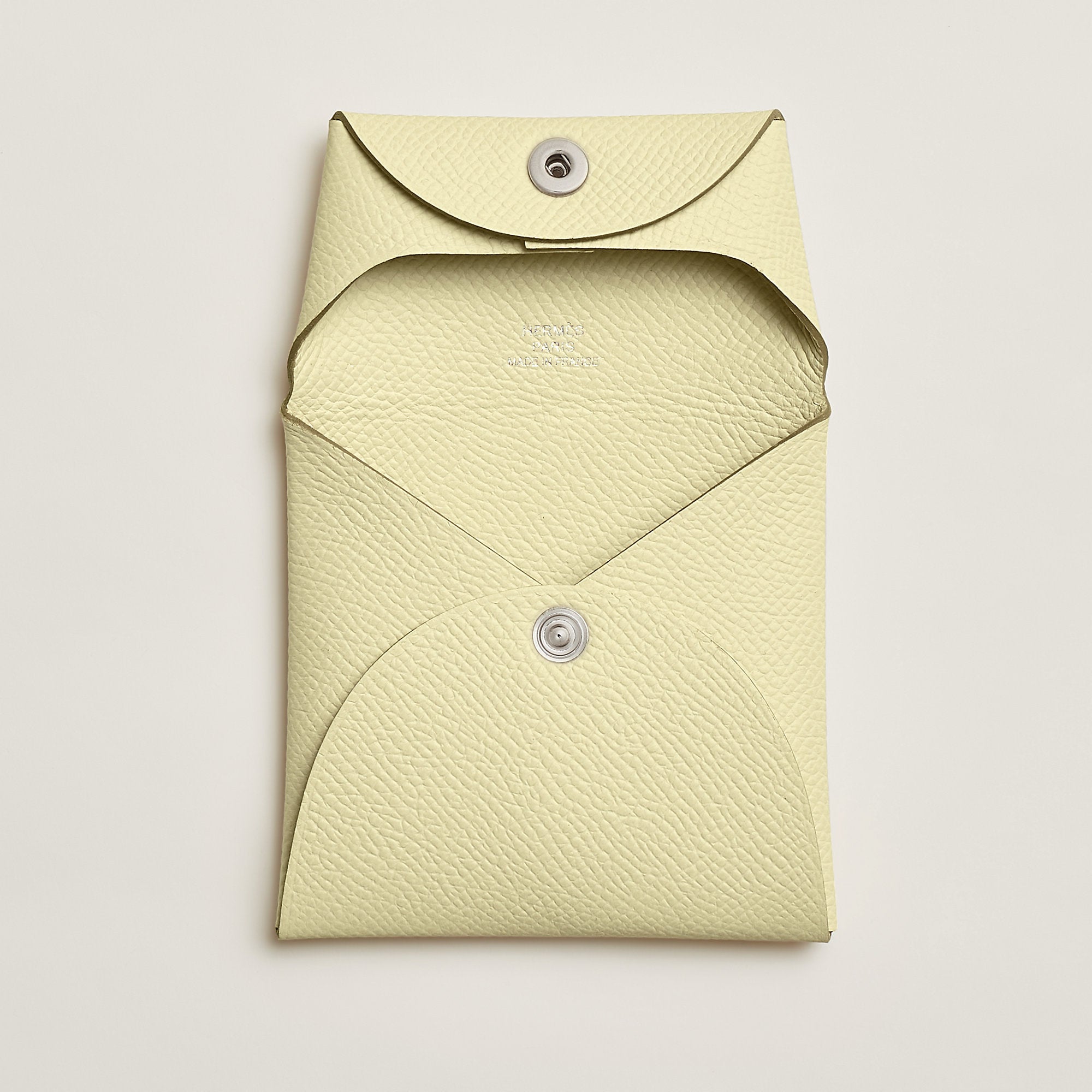 Hermes Bastia Change Purse Jaune Milton