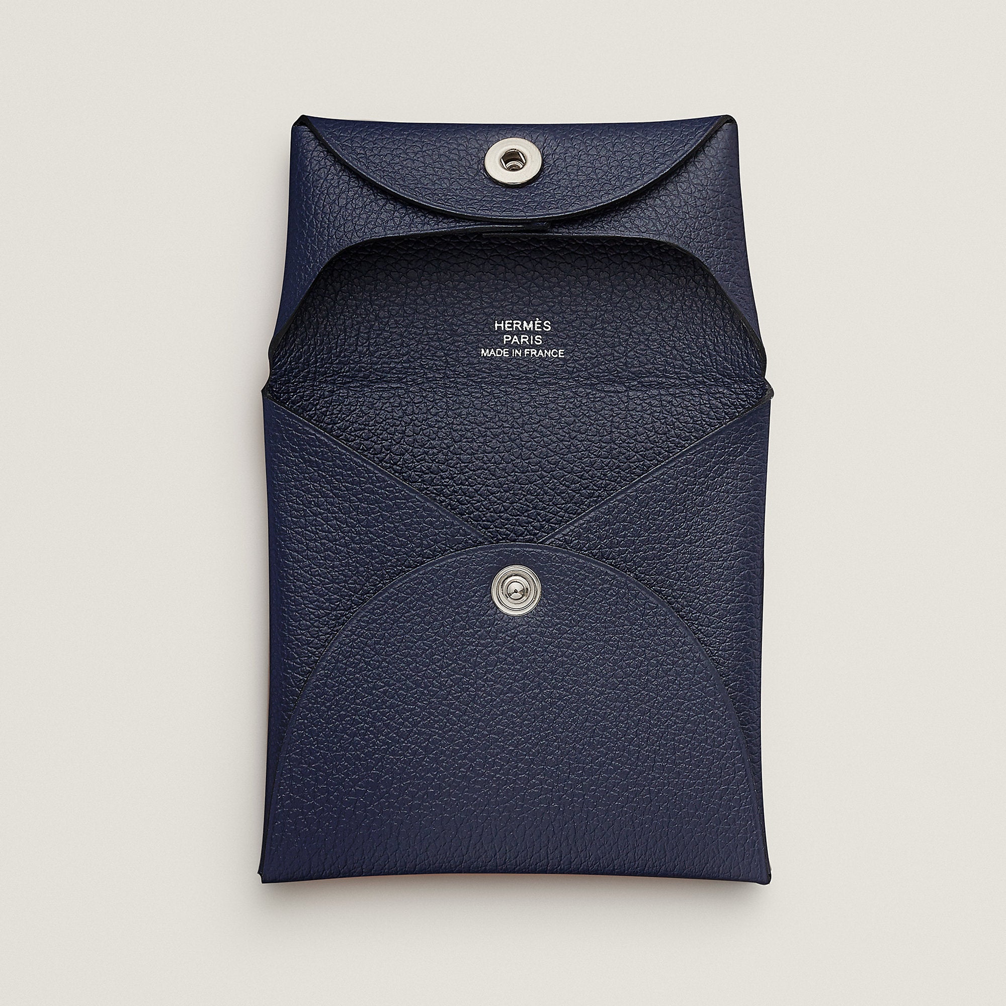 Hermes Bastia Change Purse Bleu Nuit