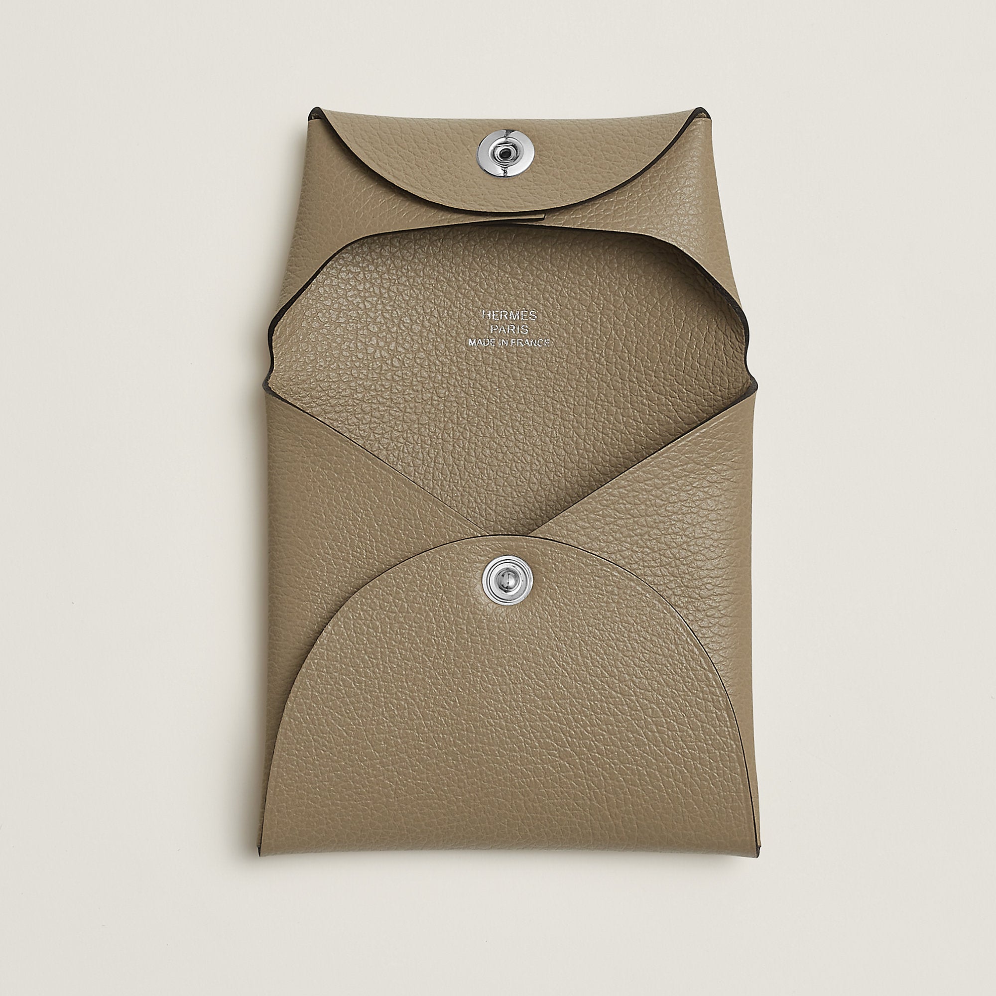 Hermes Bastia Change Purse Beige Marfa