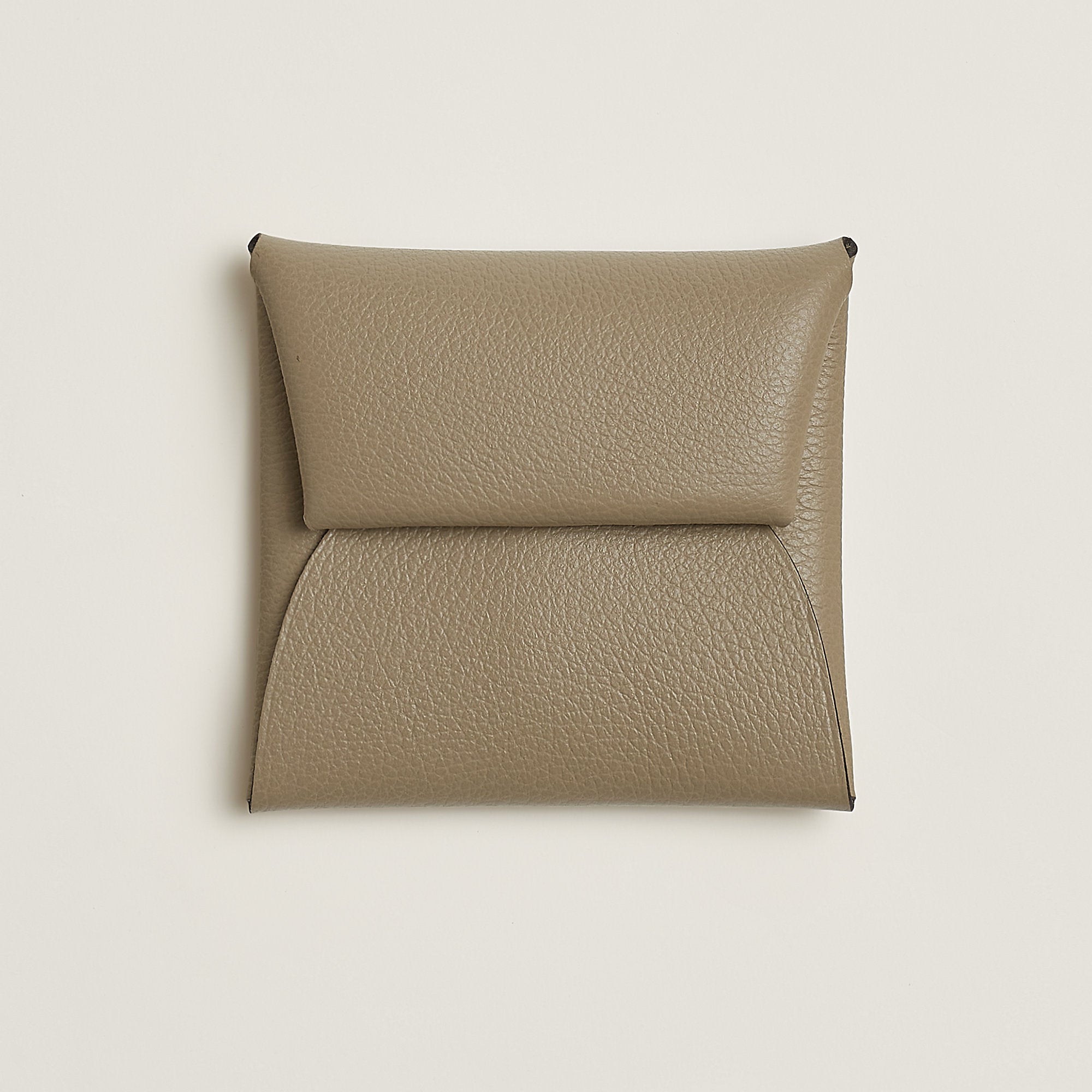 Hermes Bastia Change Purse Beige Marfa
