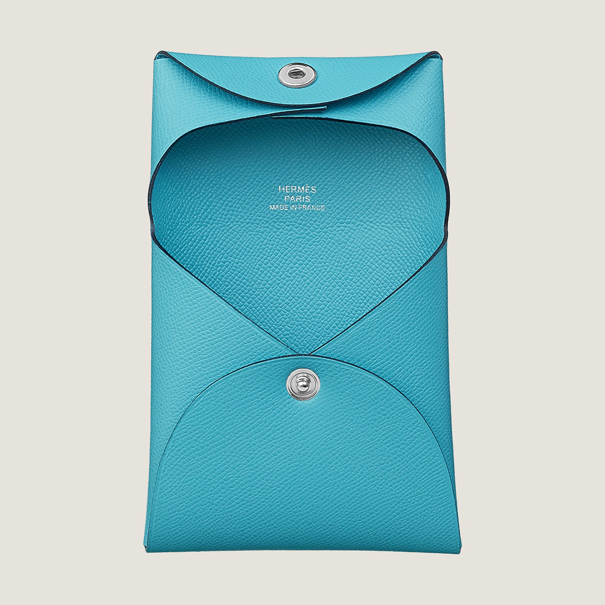 Hermes Bastia Change Purse Bleu Du Nord