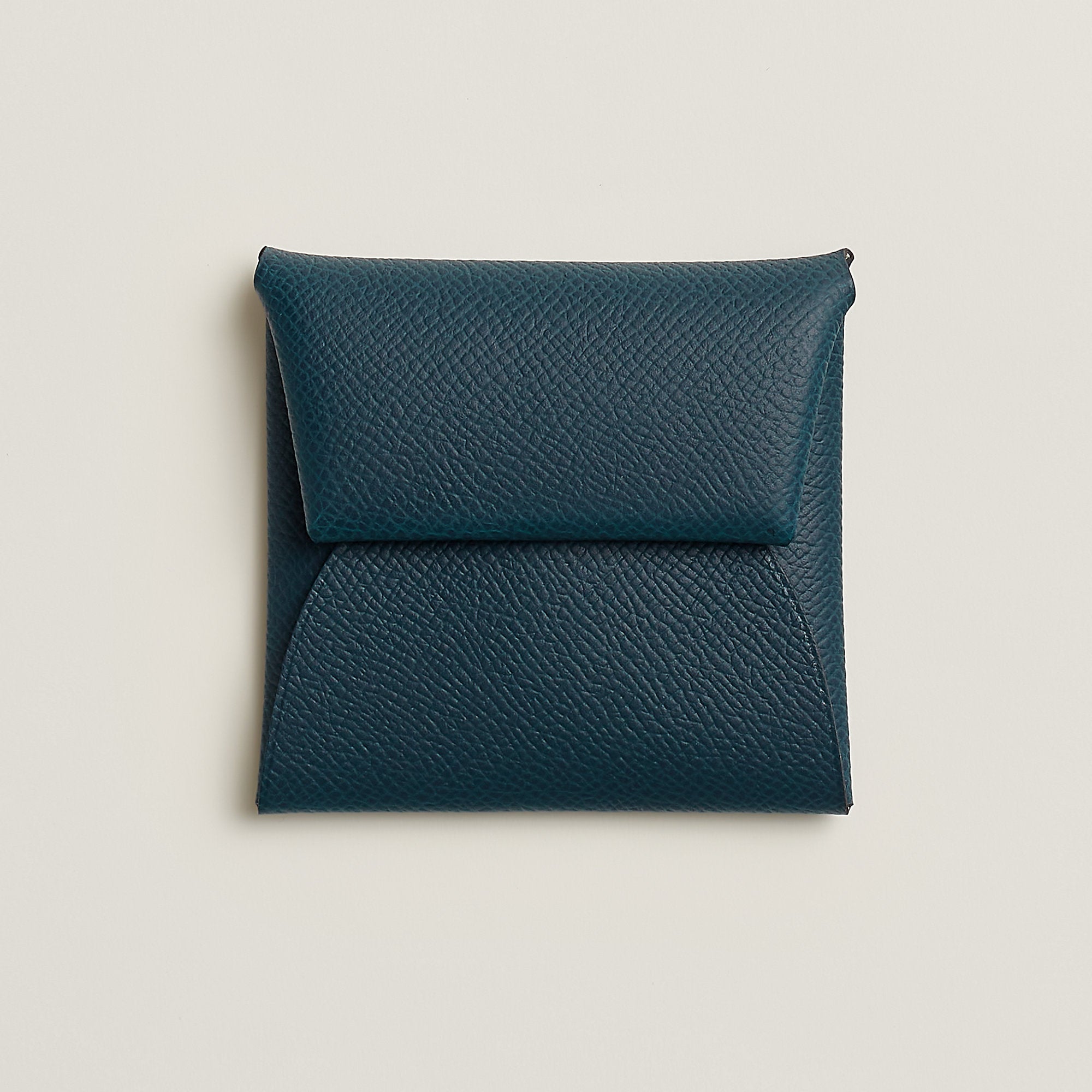 Hermes Bastia Verso Change Purse Bleu De Prusse