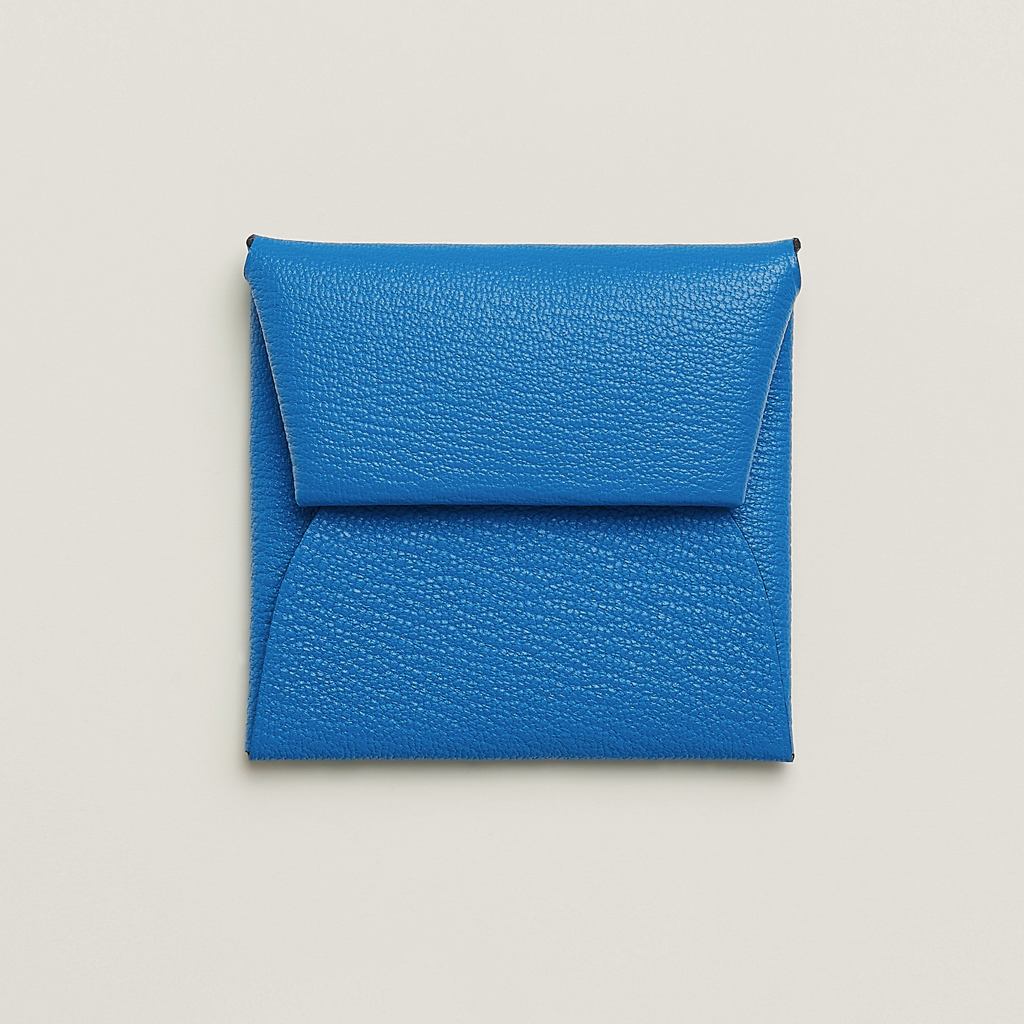 Hermes Bastia Verso Change Purse Bleu Zanzibar