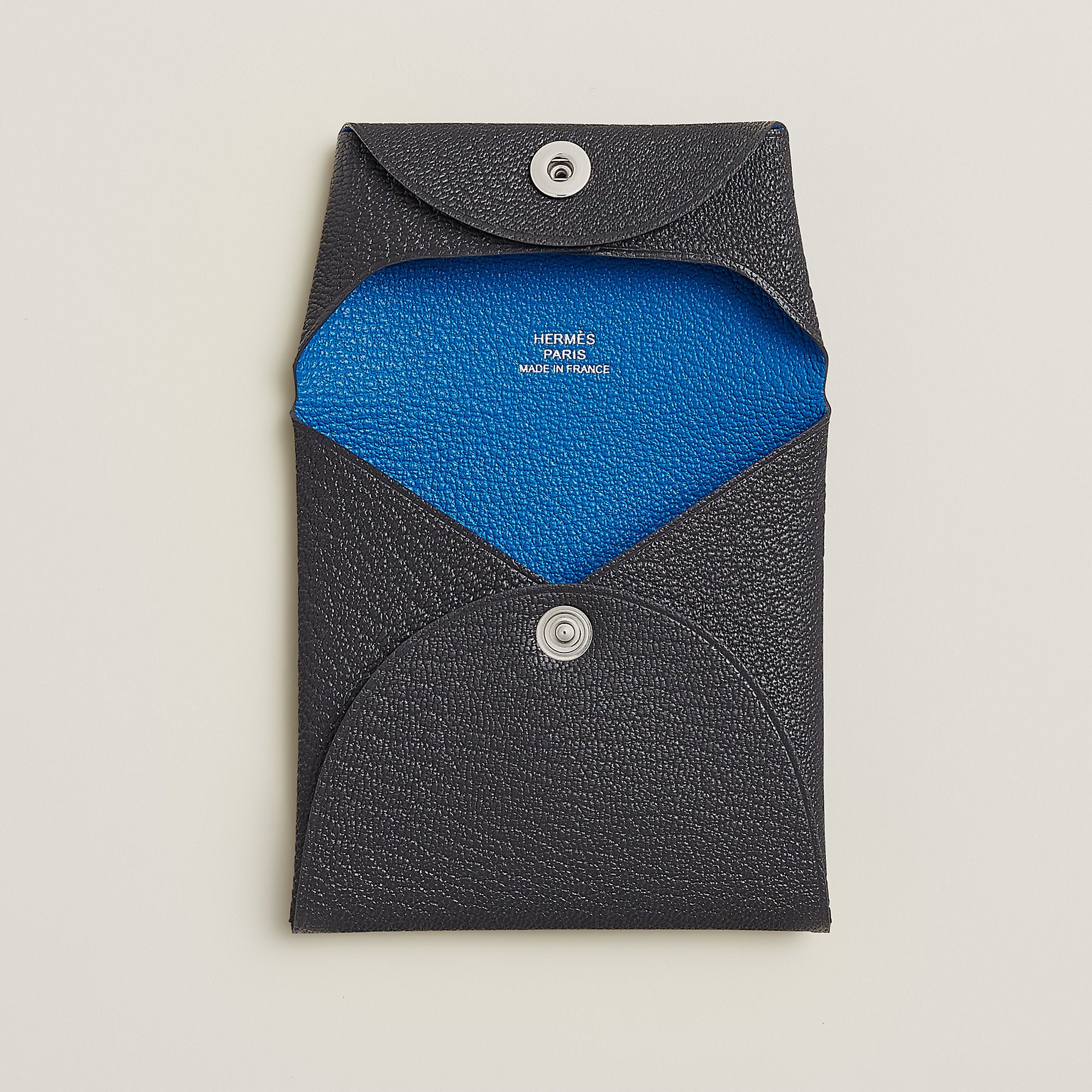 Hermes Bastia Verso Change Purse Ardoise