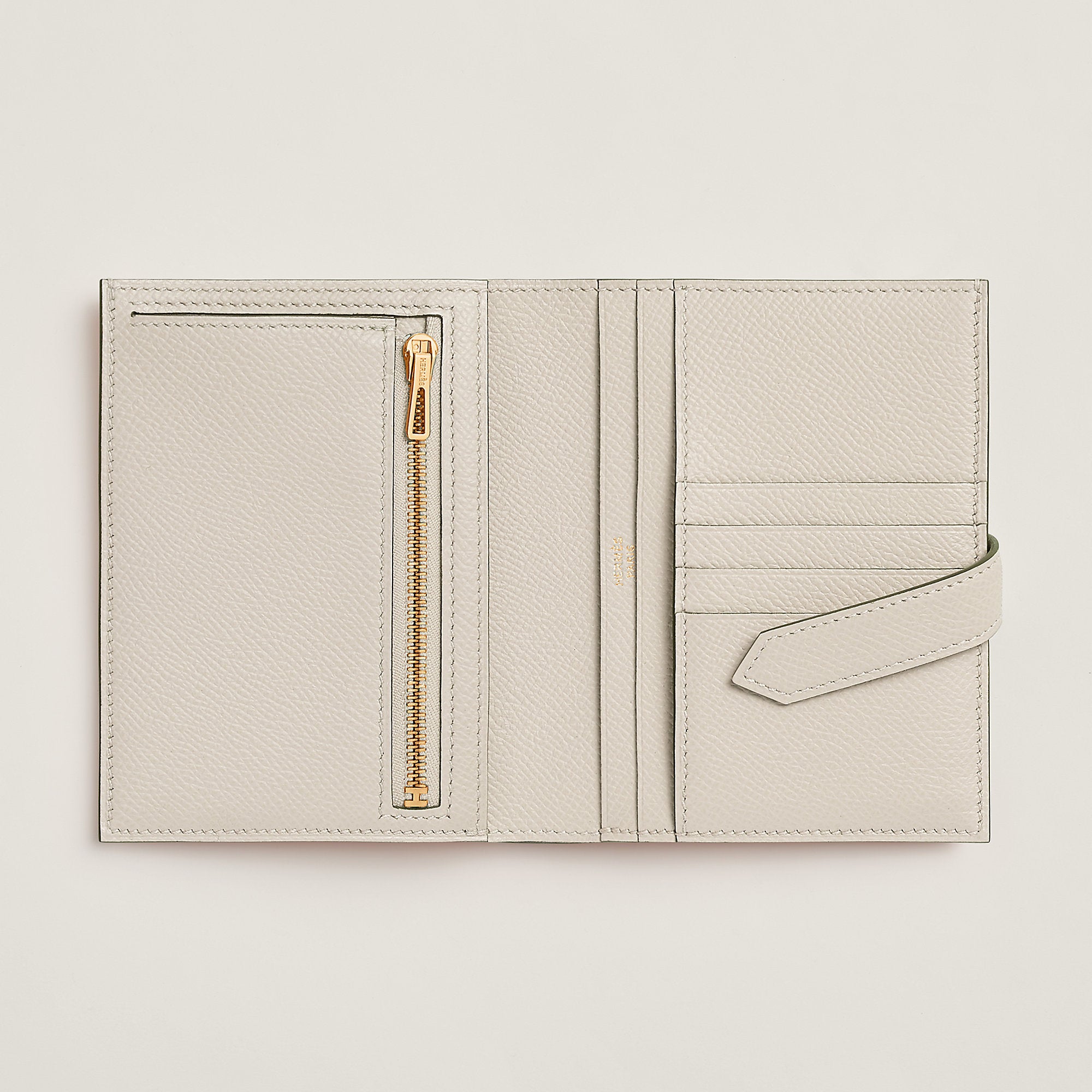 Hermes Bearn Compact Wallet Craie