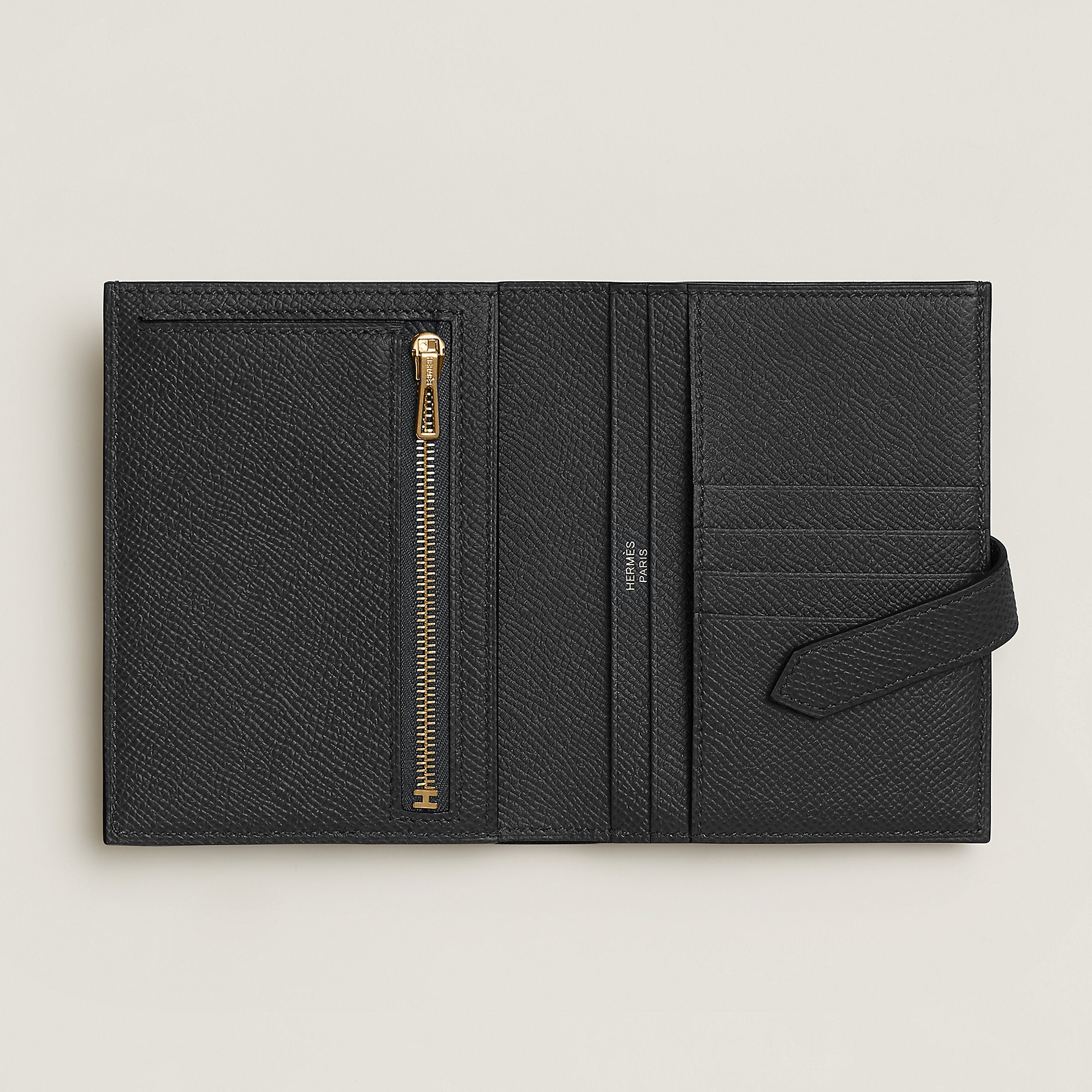 Hermes Bearn Compact Wallet Noir