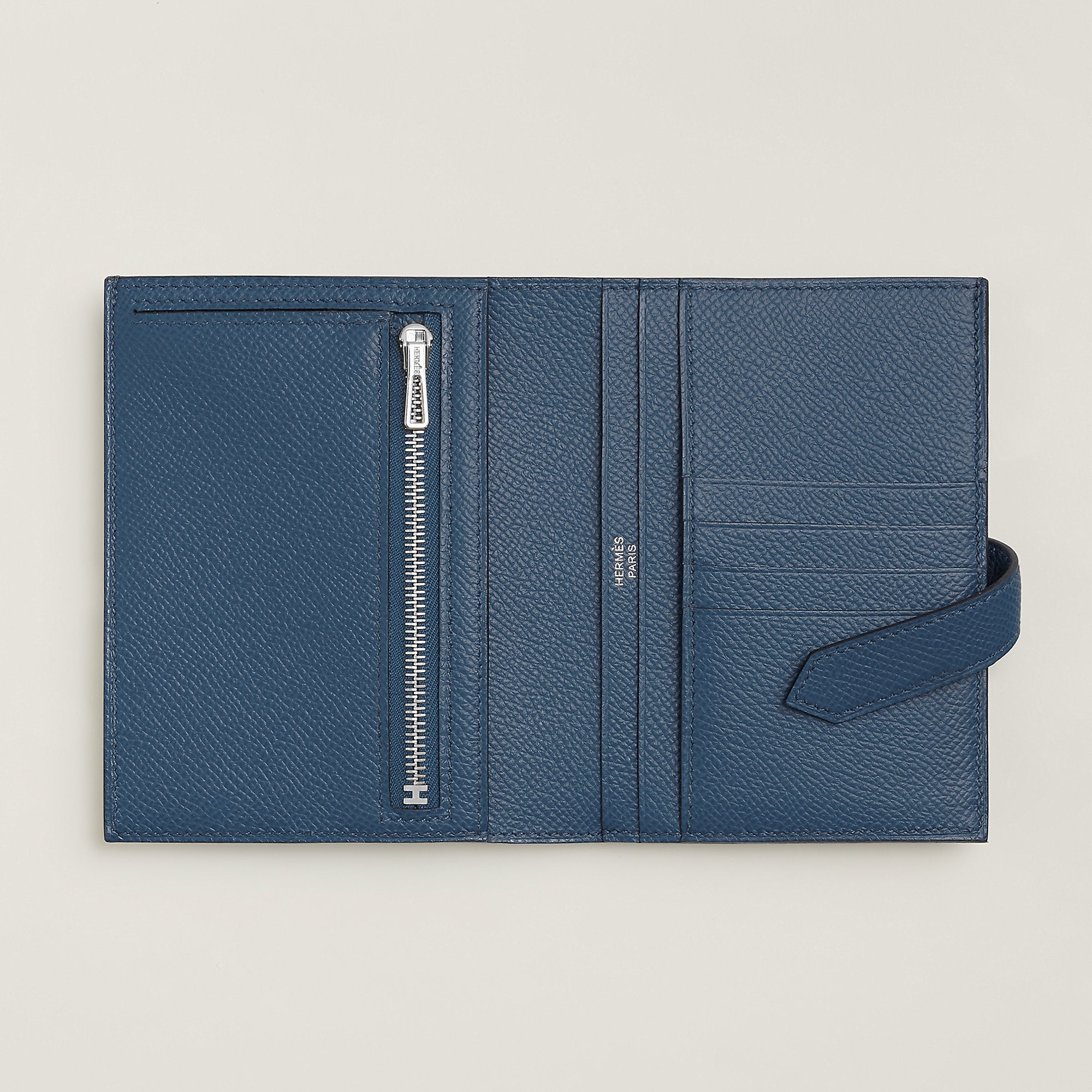 Hermes Bearn Compact Wallet Navy