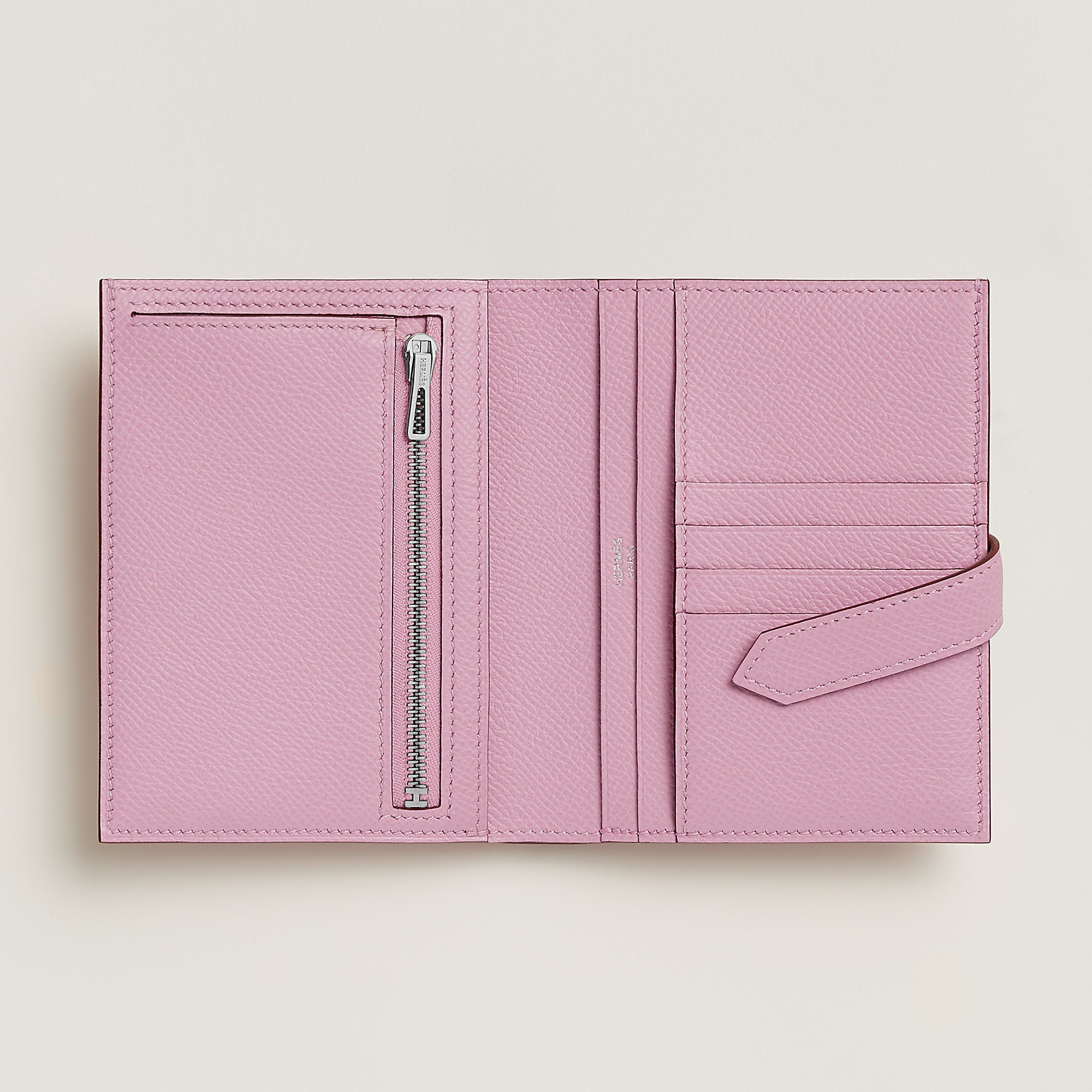 Hermes Bearn Compact Wallet Mauve Sylvestre