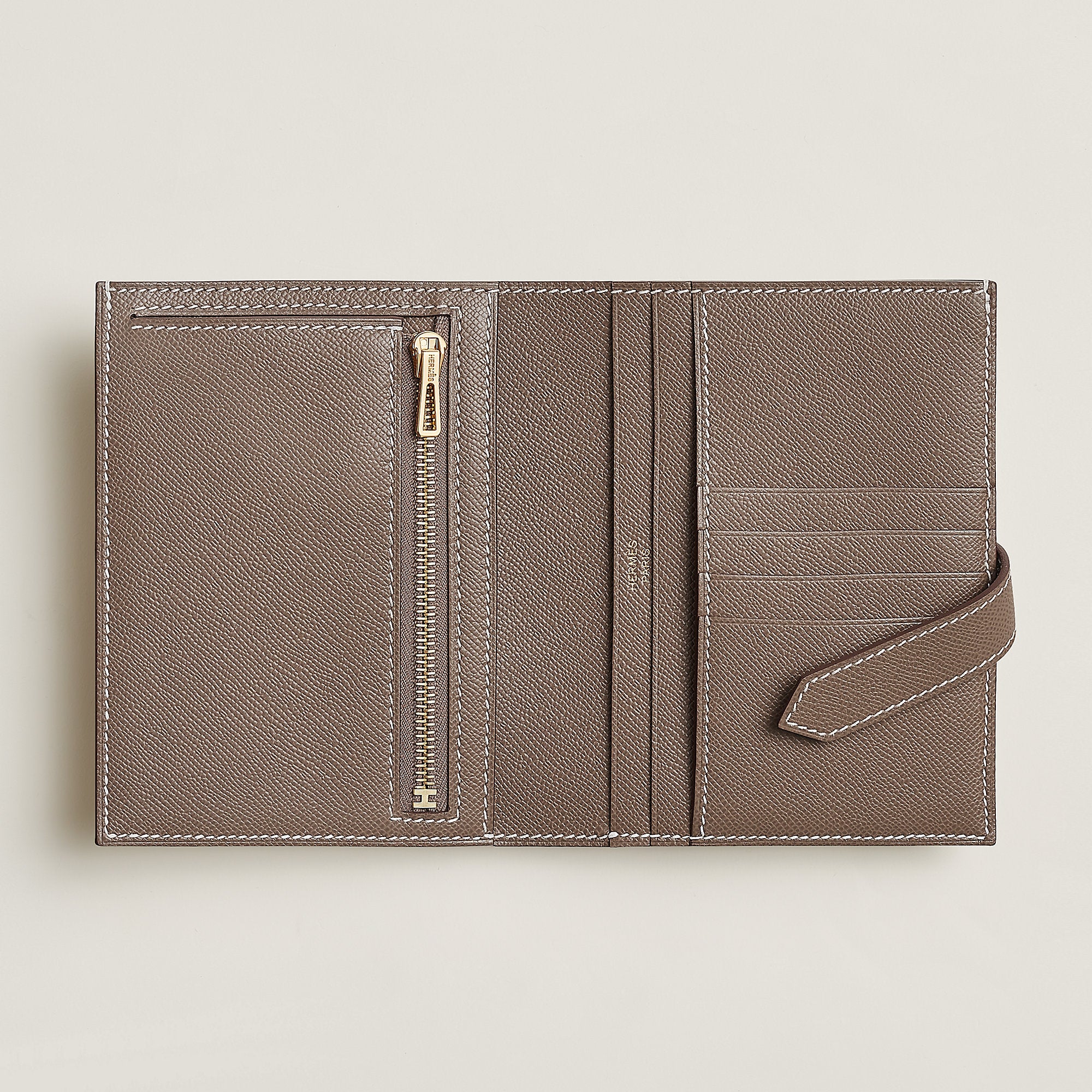 Hermes Bearn Compact Wallet Toupe