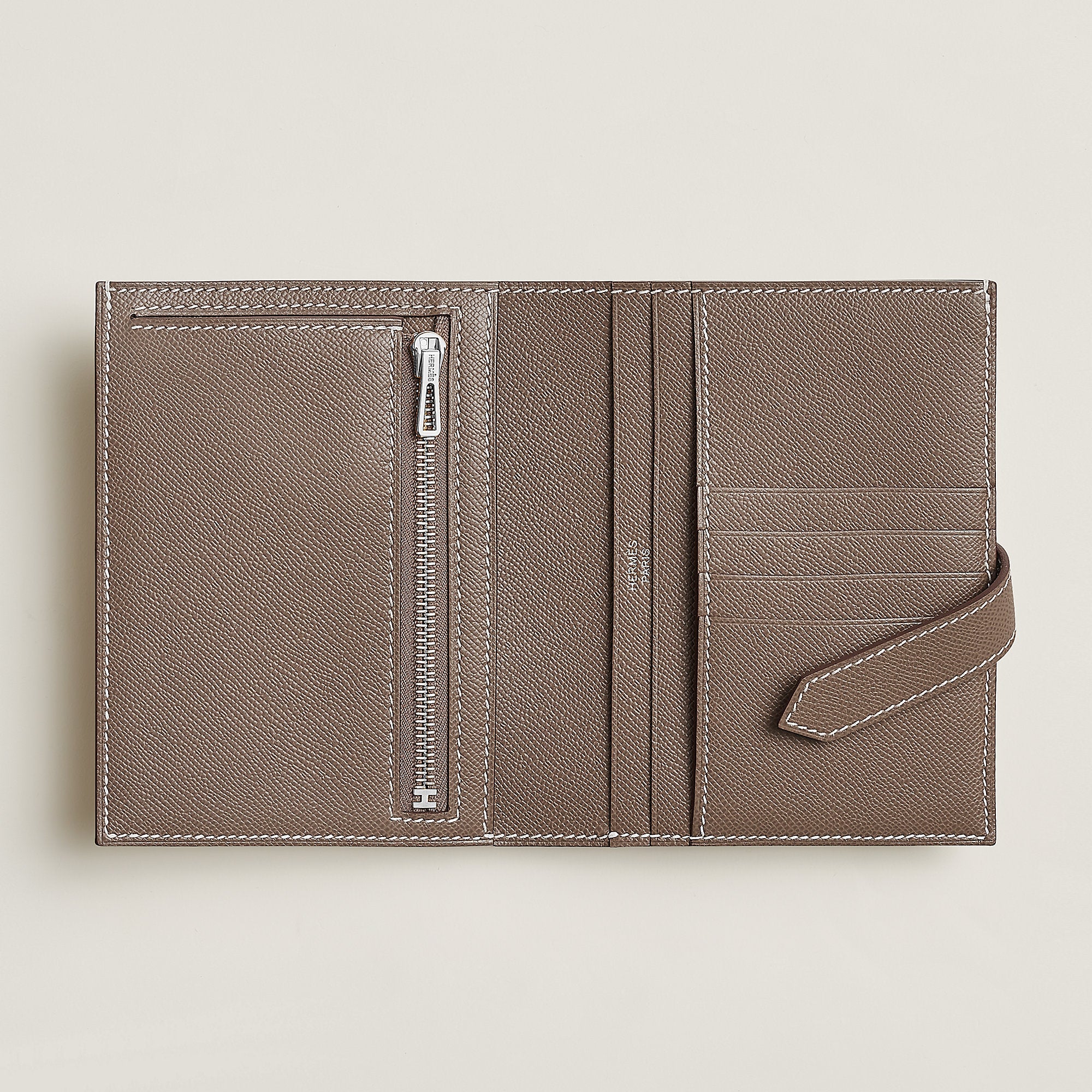 Hermes Bearn Compact Wallet Toupe