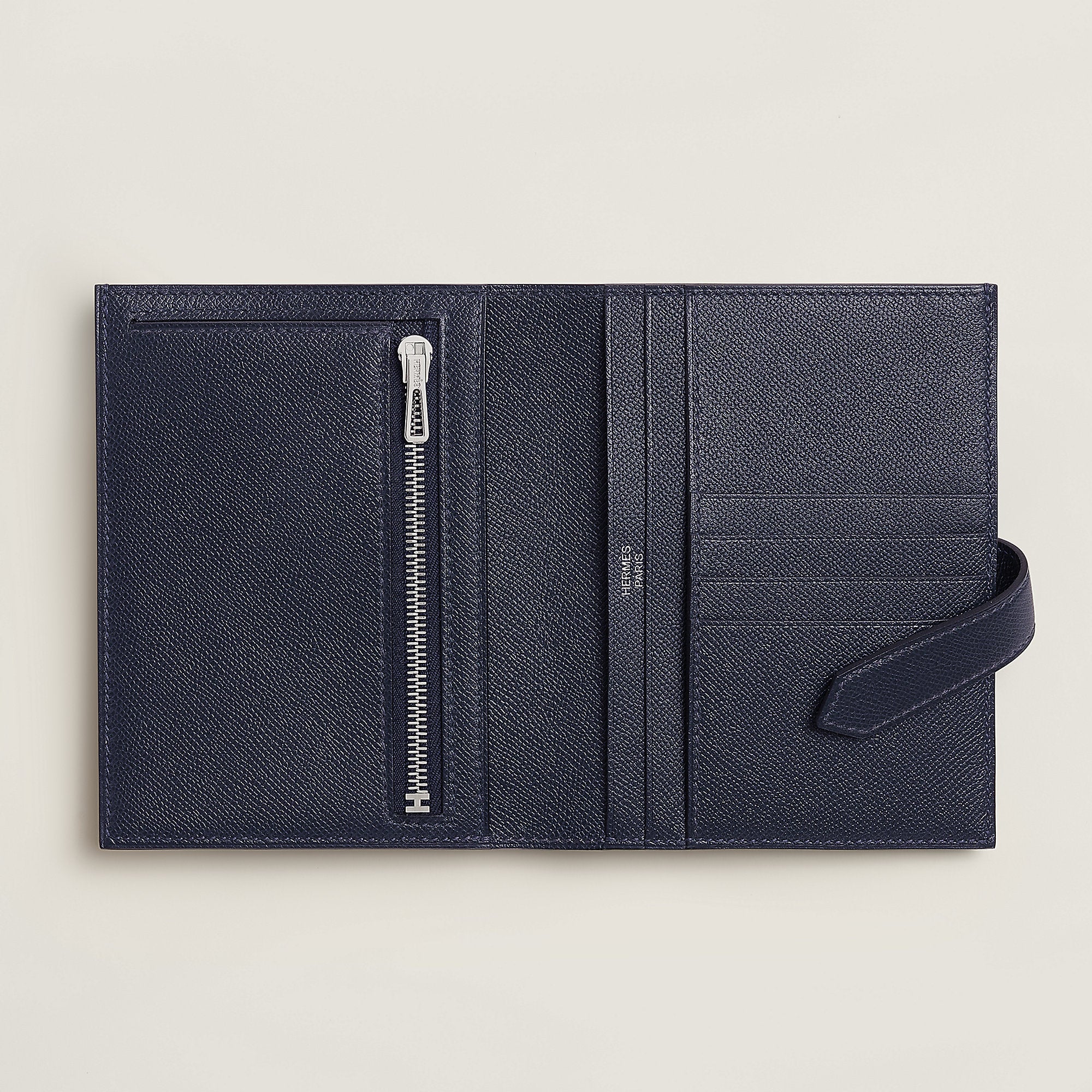 Hermes Bearn Compact Wallet Bleu Nuit